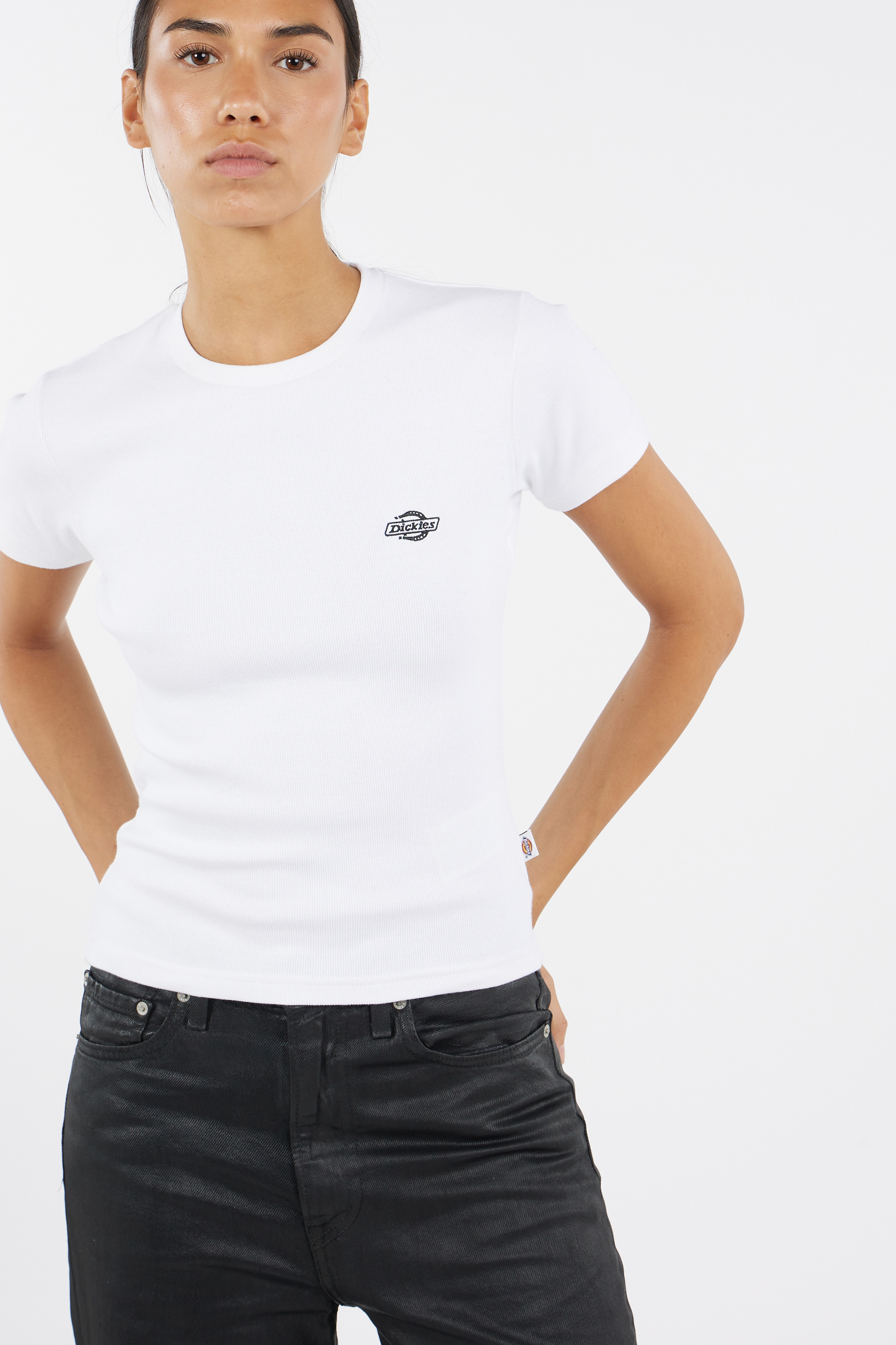 Regular-fit round-neck cotton T-shirt White