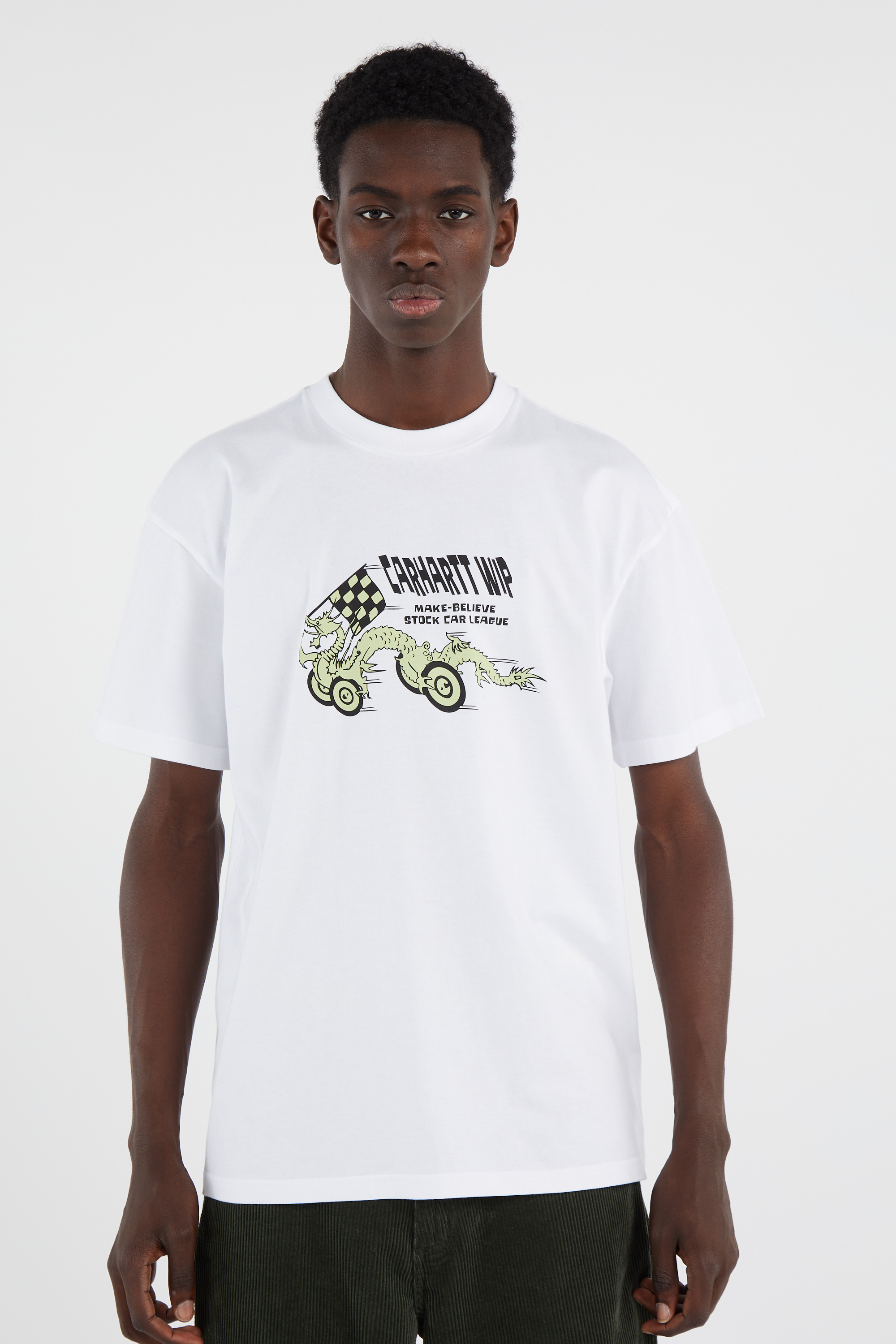 Regular-fit round-neck cotton T-shirt White