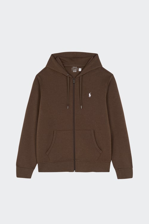 Polo - Hoodie zippé - Taille S Marron
