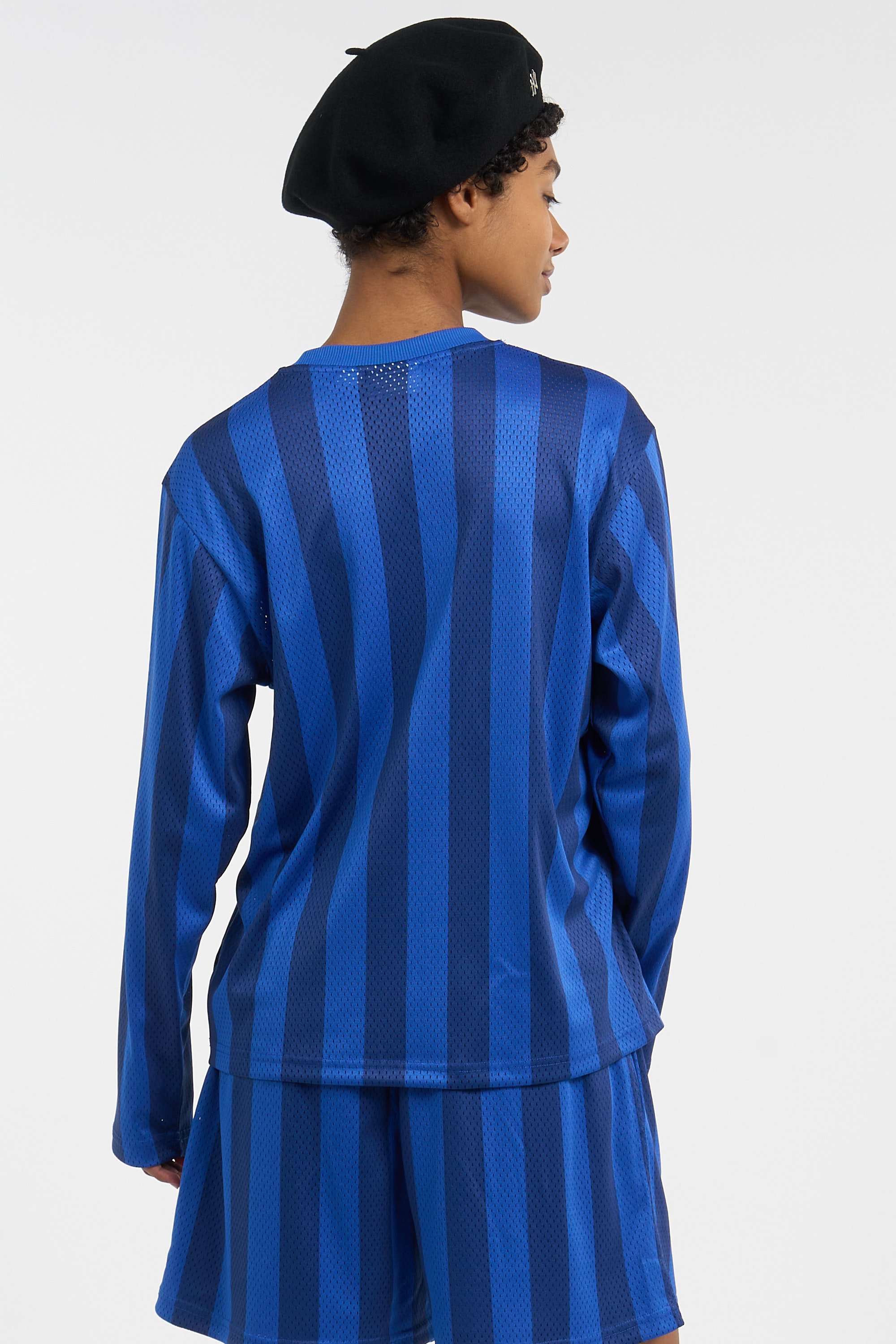 Regular-fit round-neck cotton T-shirt Blue