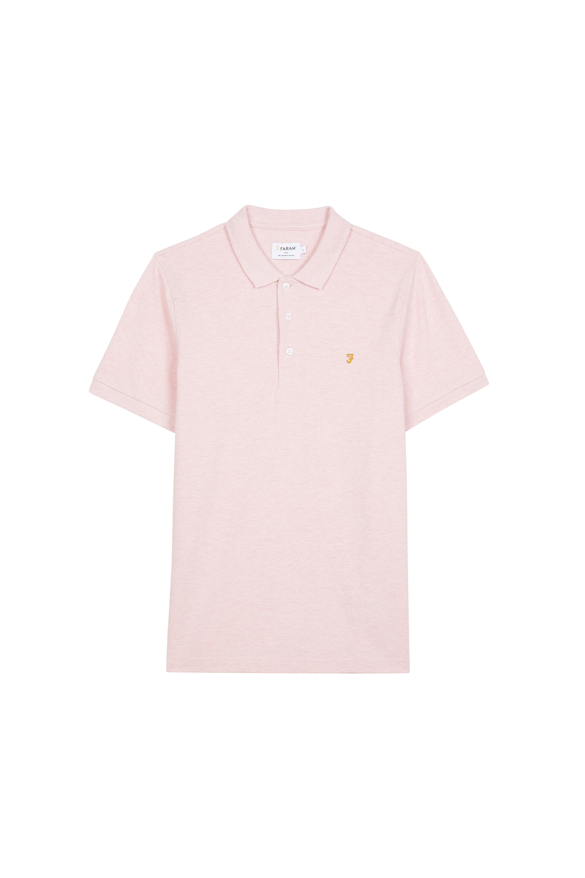 Polo à manches courtes en coton bio Rose