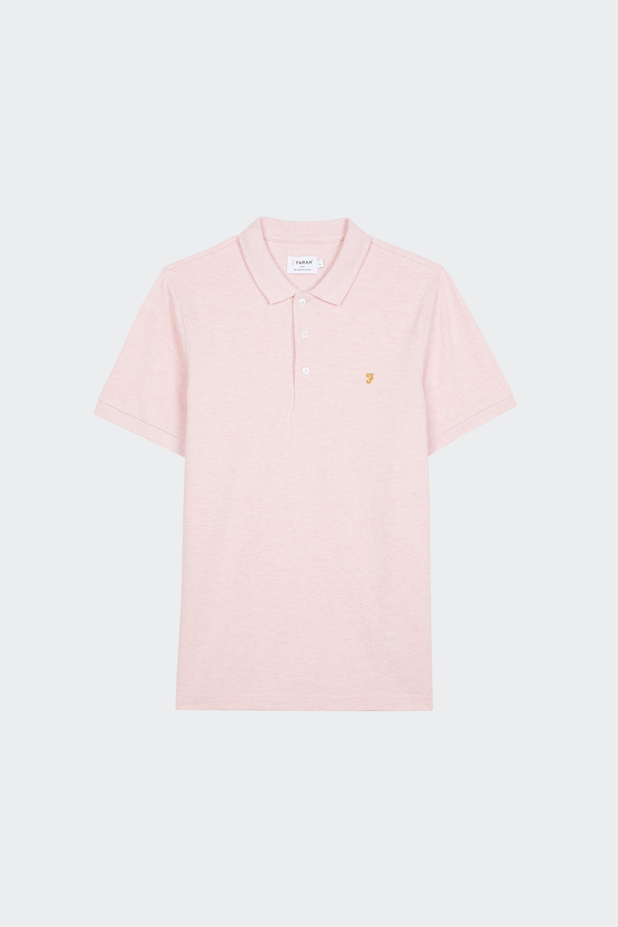 Polo à manches courtes en coton bio | Rose by FARAH Polo à manches courtes en coton bio Rose