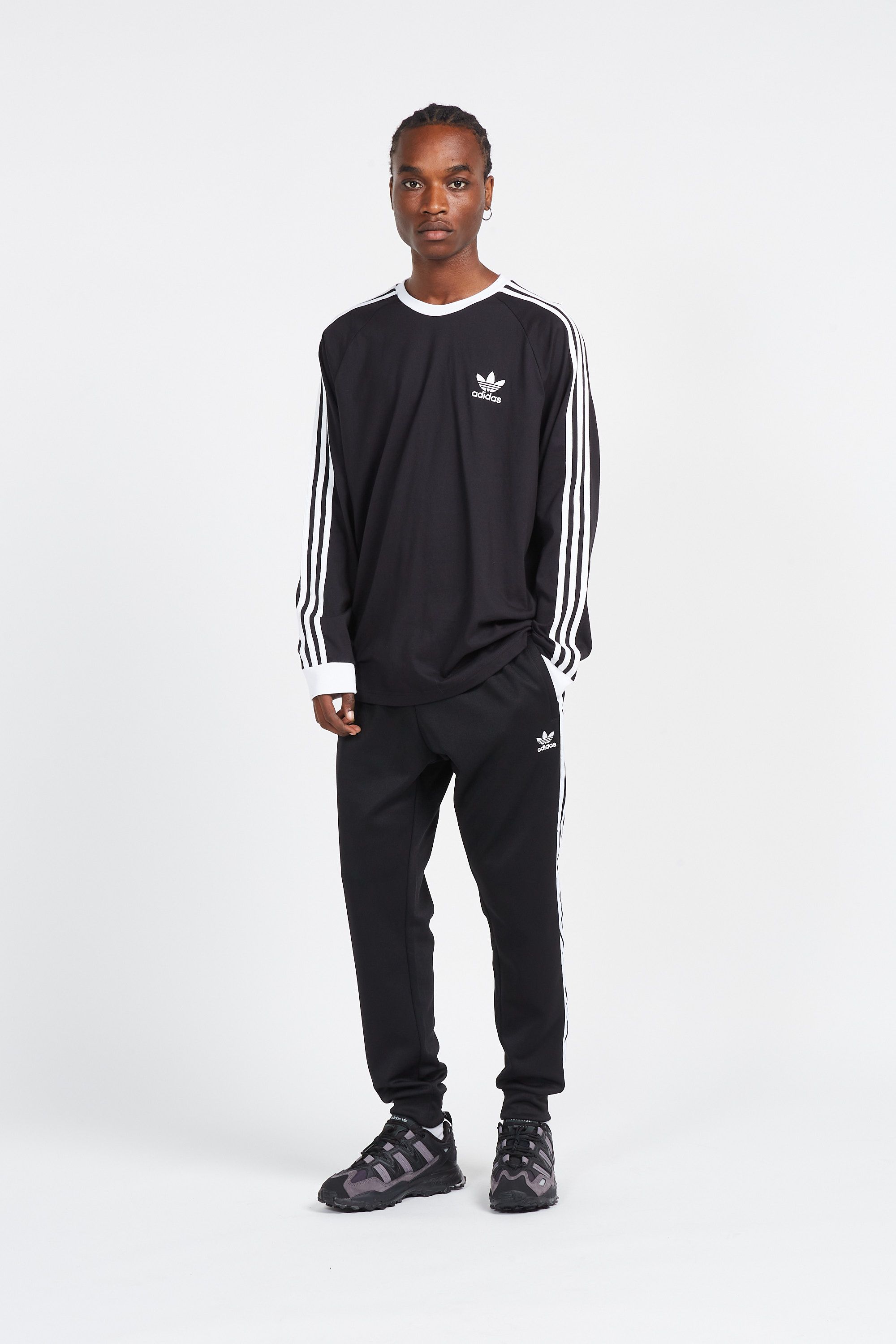 Jogging noir et store blanc adidas