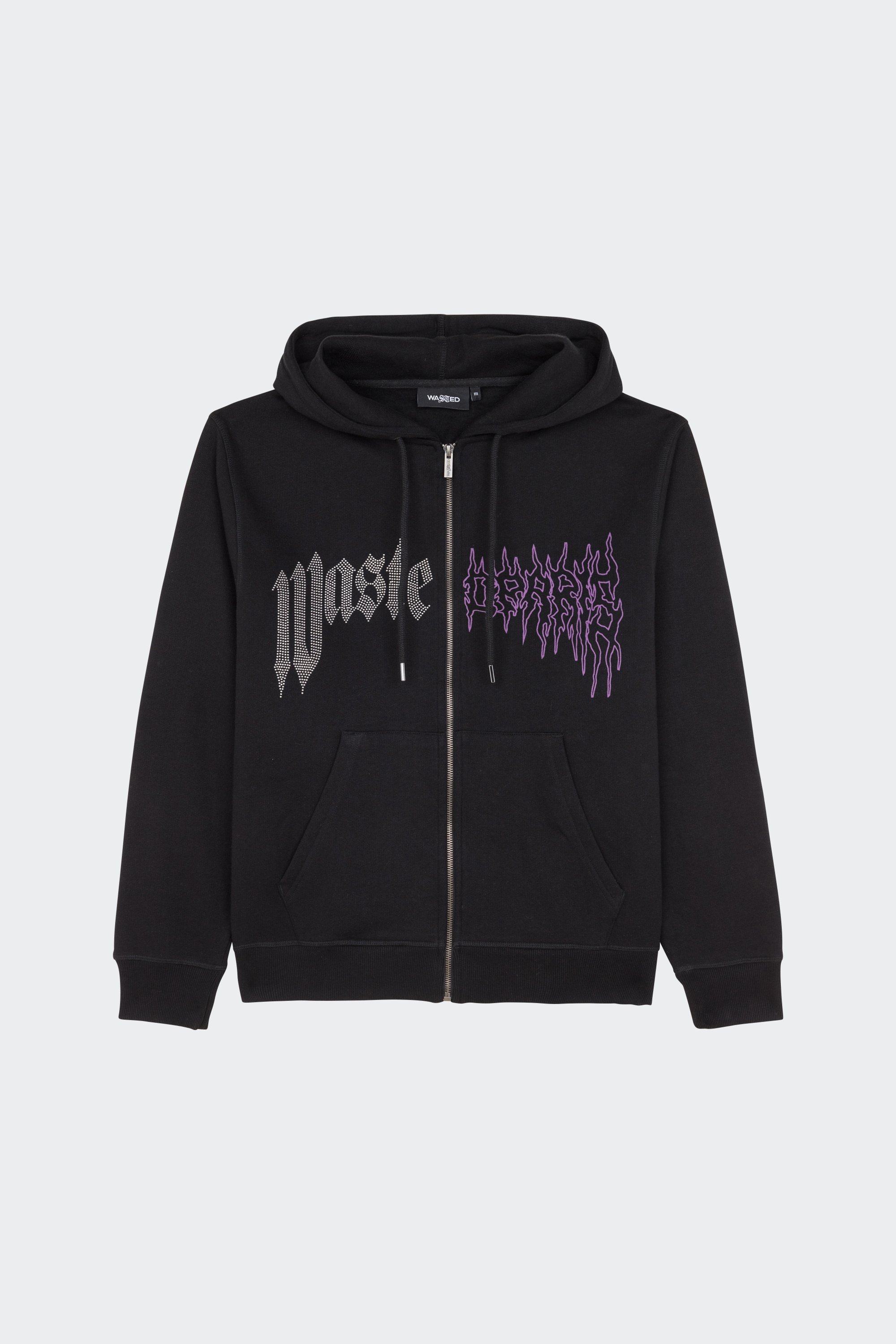 Zip-up hoodie | Black by WASTED Zip-up hoodie Black