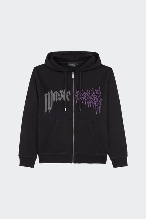 WASTED Hoodie zippé Noir