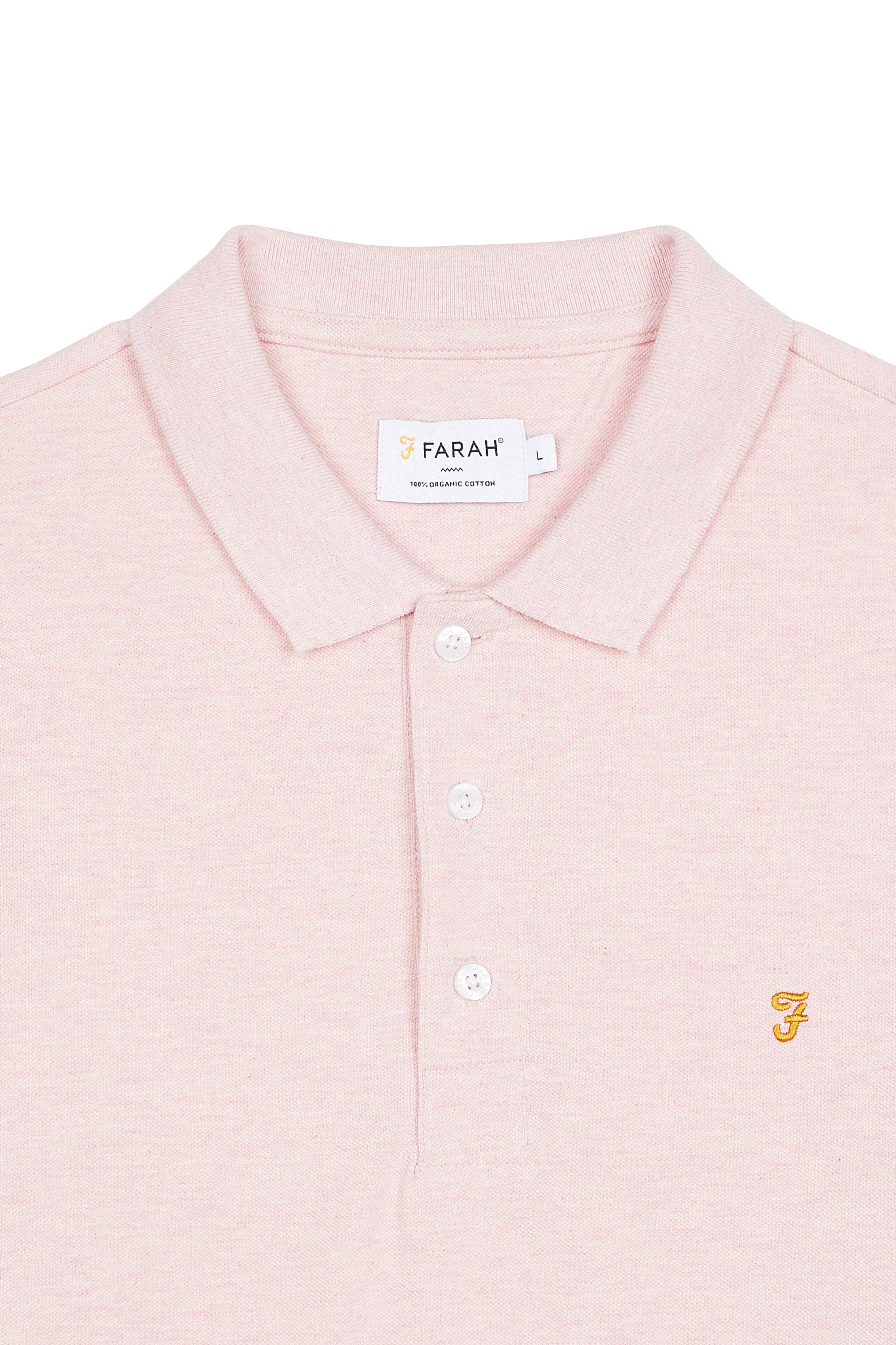 Short-sleeved organic cotton polo FARAH Pink