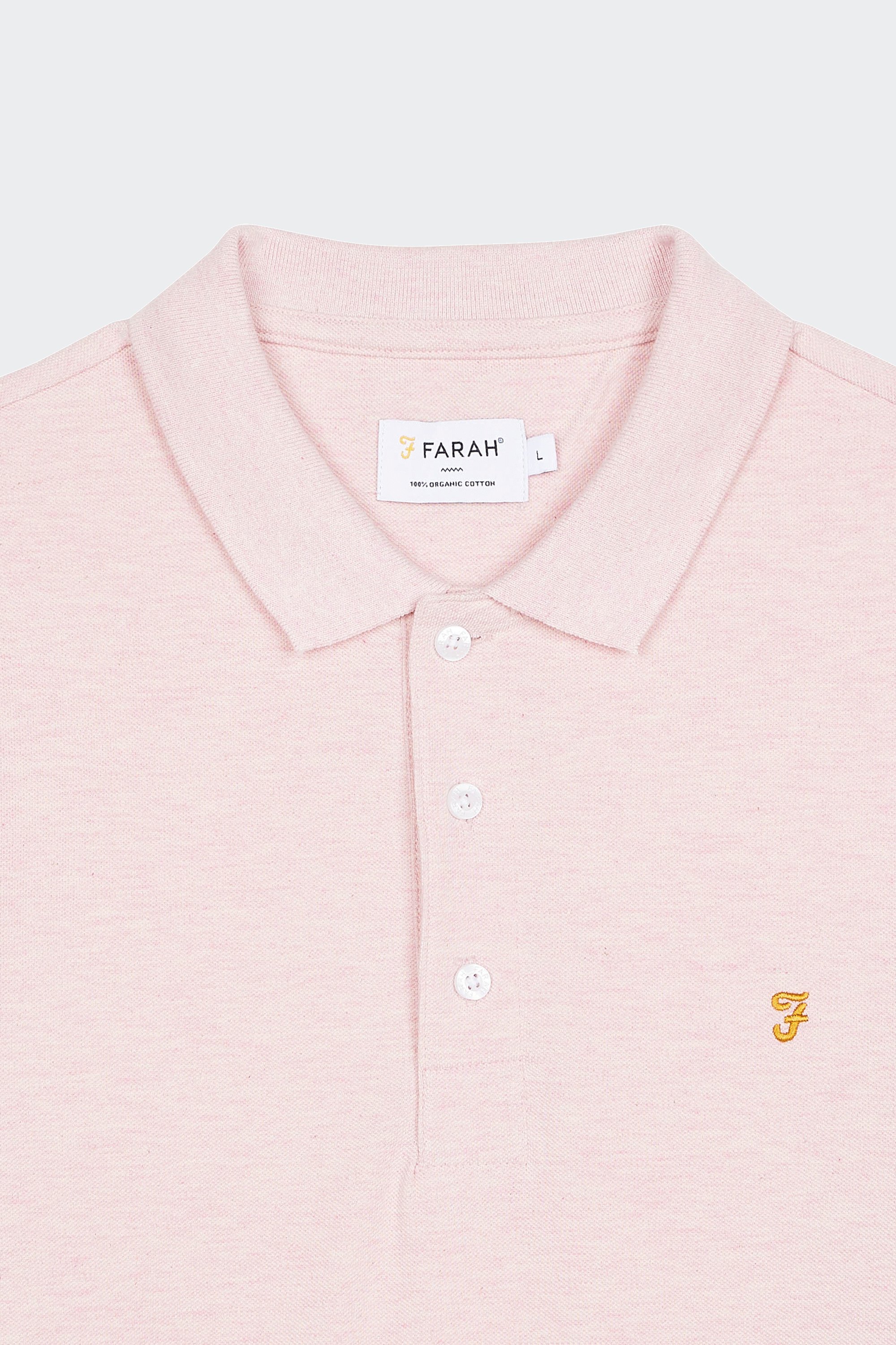 Polo à manches courtes en coton bio | Rose by FARAH Polo à manches courtes en coton bio Rose