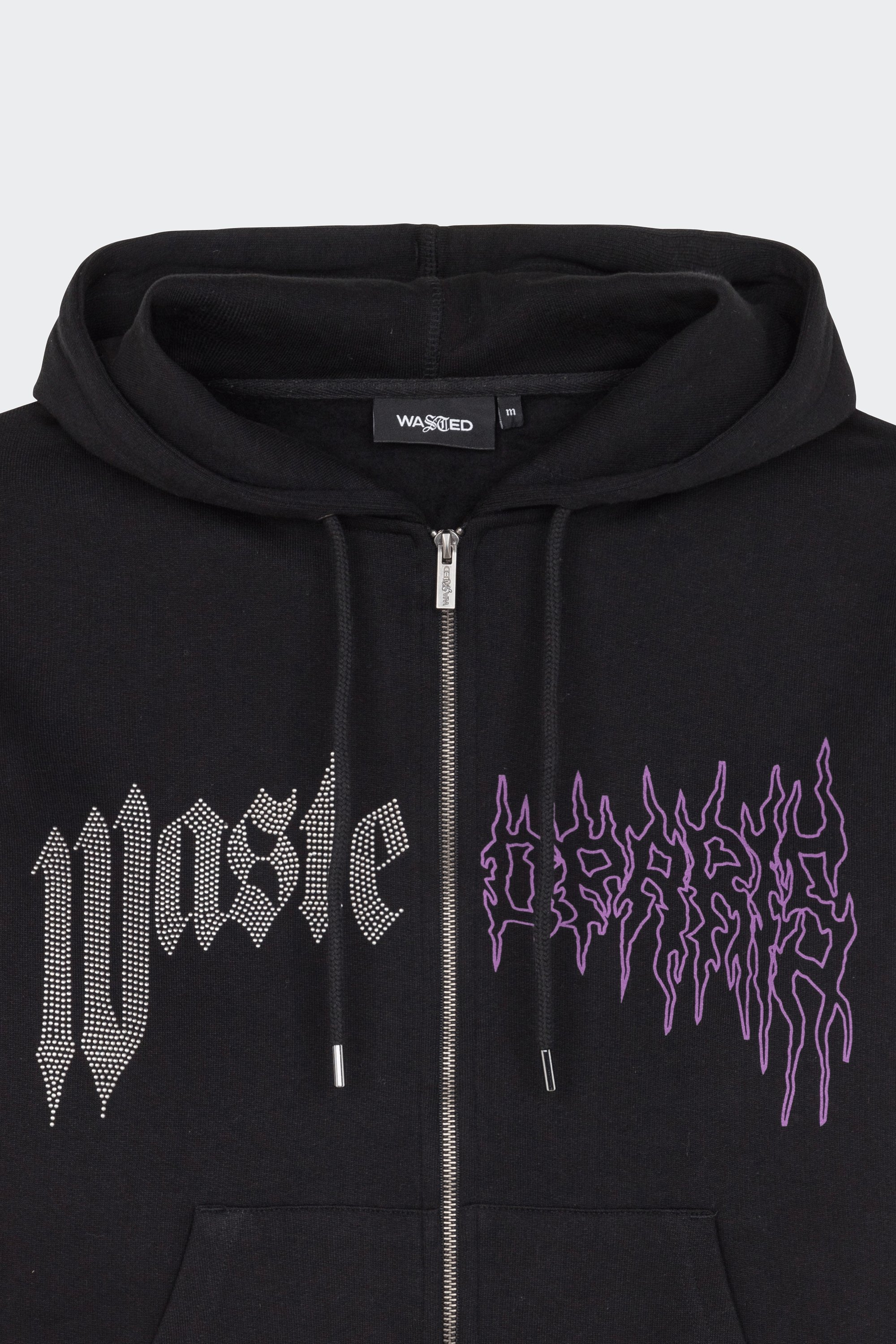 Zip-up hoodie | Black by WASTED Zip-up hoodie Black