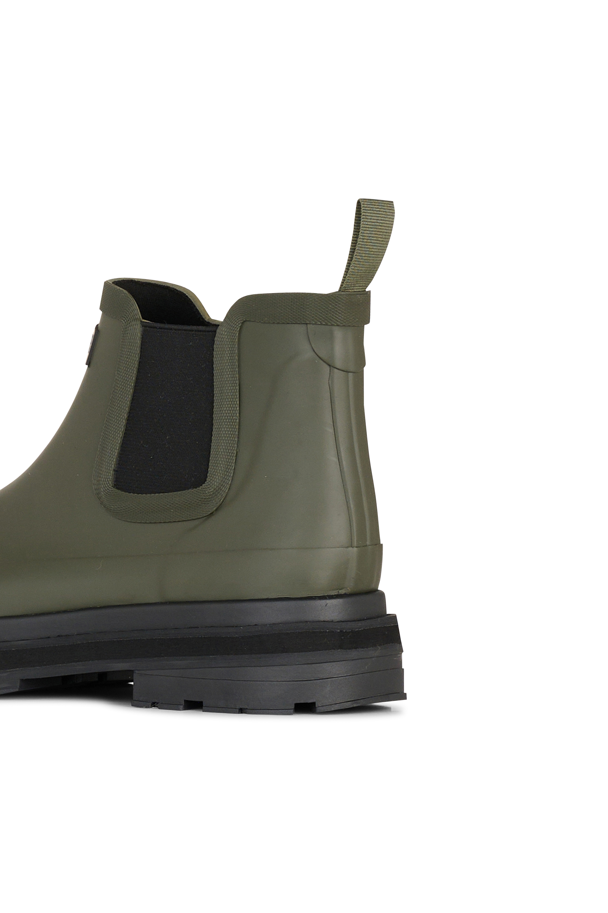 Heeled leather mid-calf boots Khaki