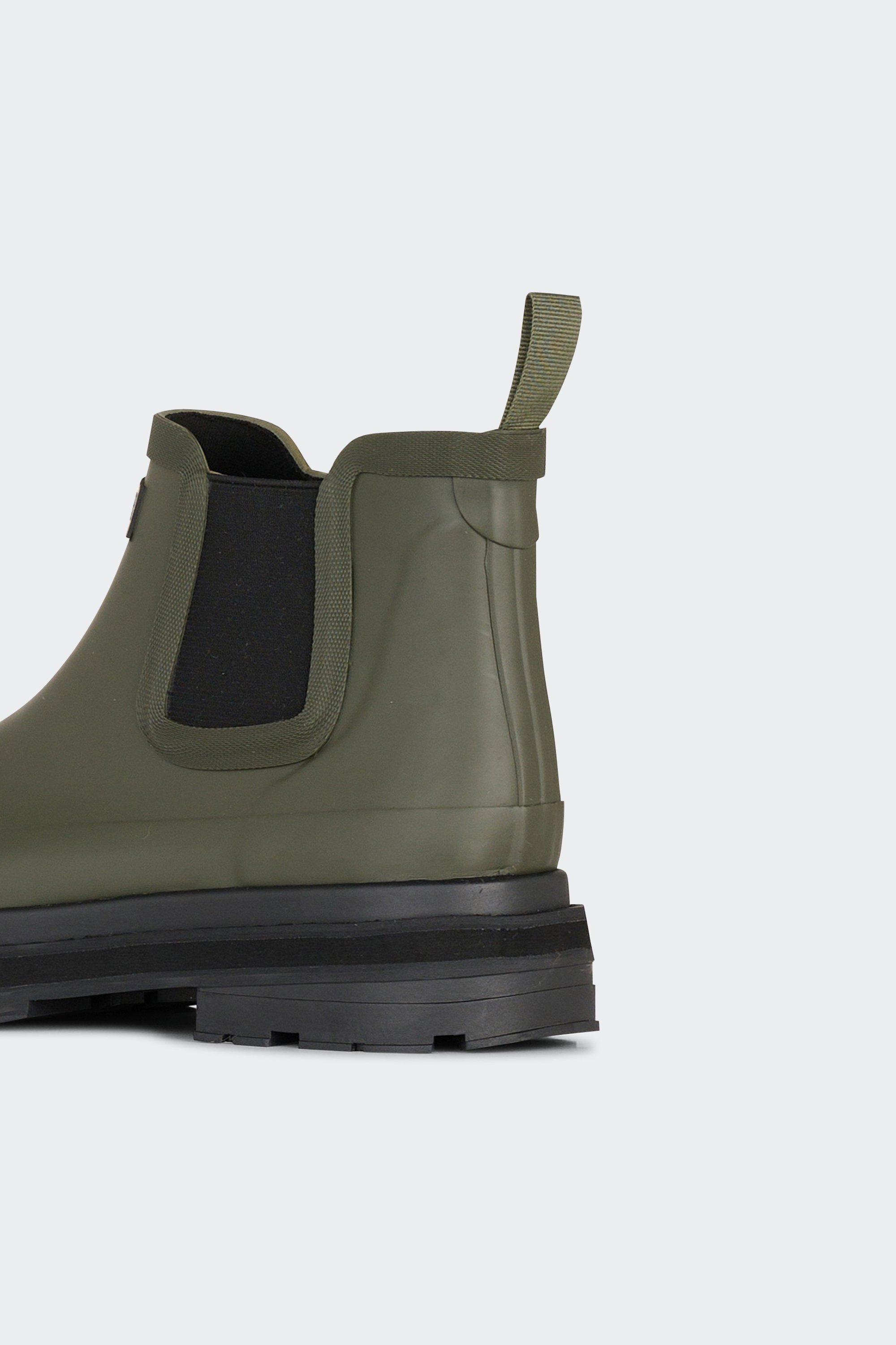 Heeled leather mid-calf boots | Khaki by AIGLE Heeled leather mid-calf boots Khaki