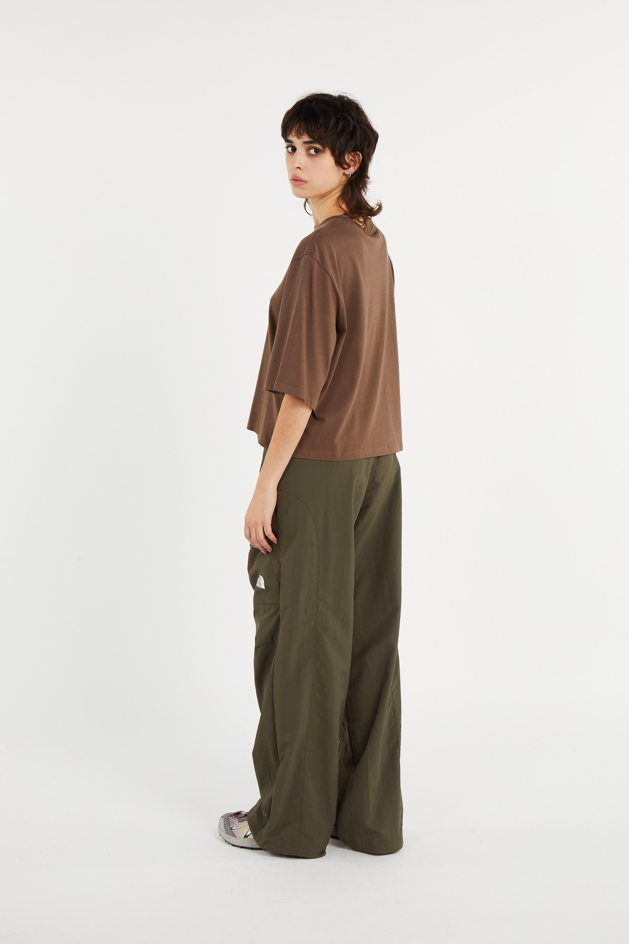 Regular-fit round-neck cotton T-shirt | Brown THE NORTH FACE Women