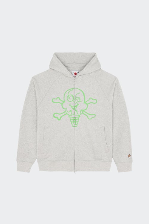 Hoodie zippé - Taille L Gris