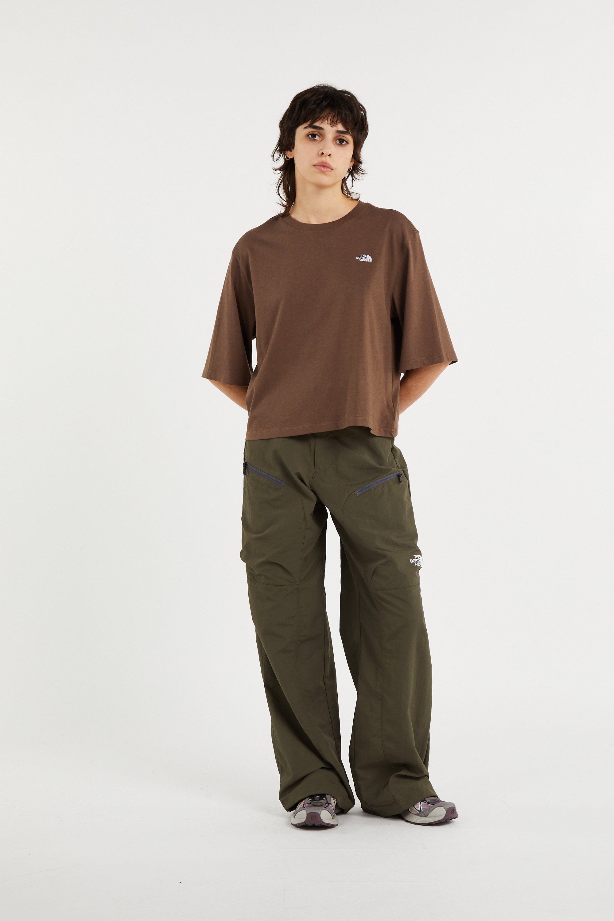 Regular-fit round-neck cotton T-shirt | Brown THE NORTH FACE Women