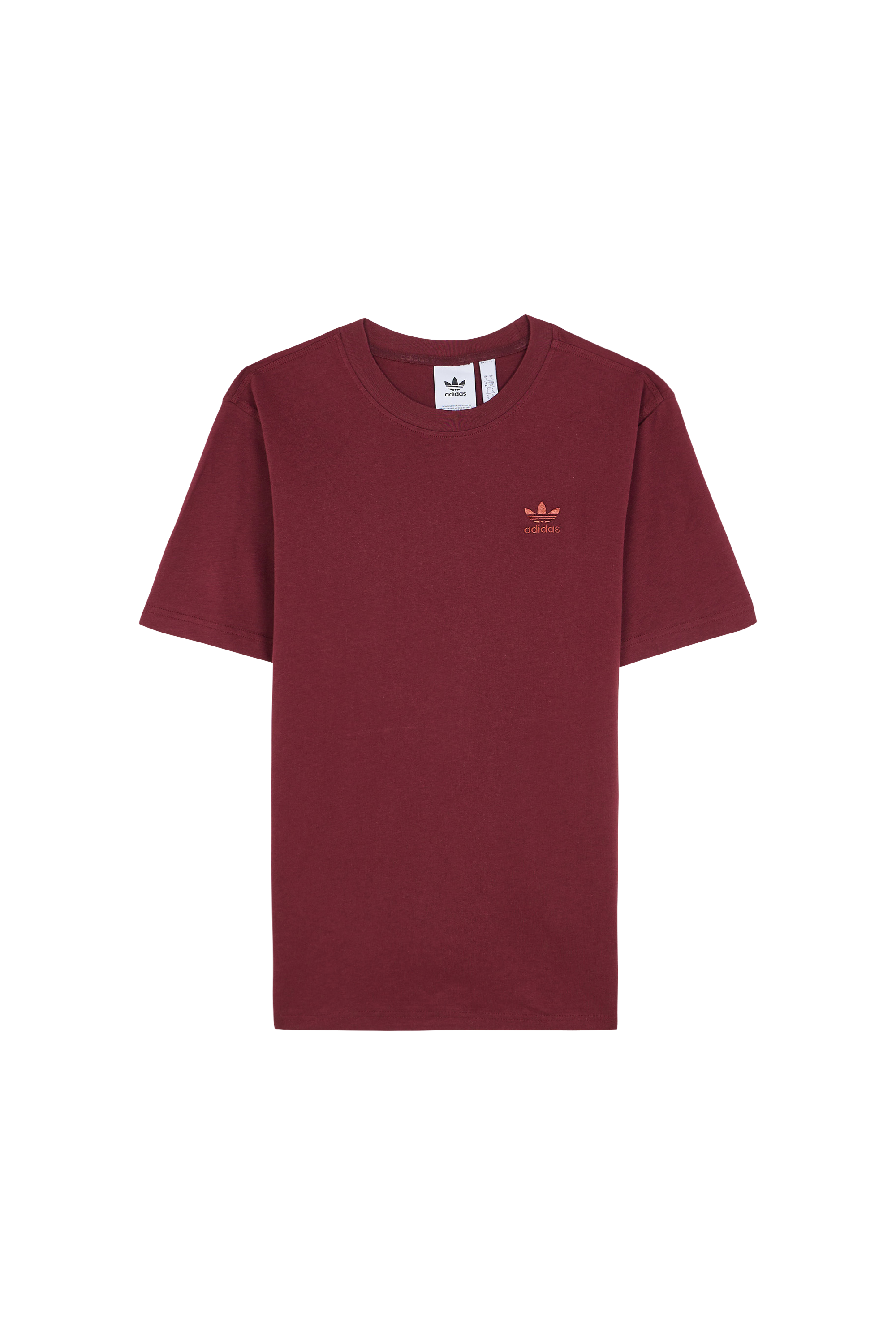 Regular-fit round-neck cotton T-shirt Red
