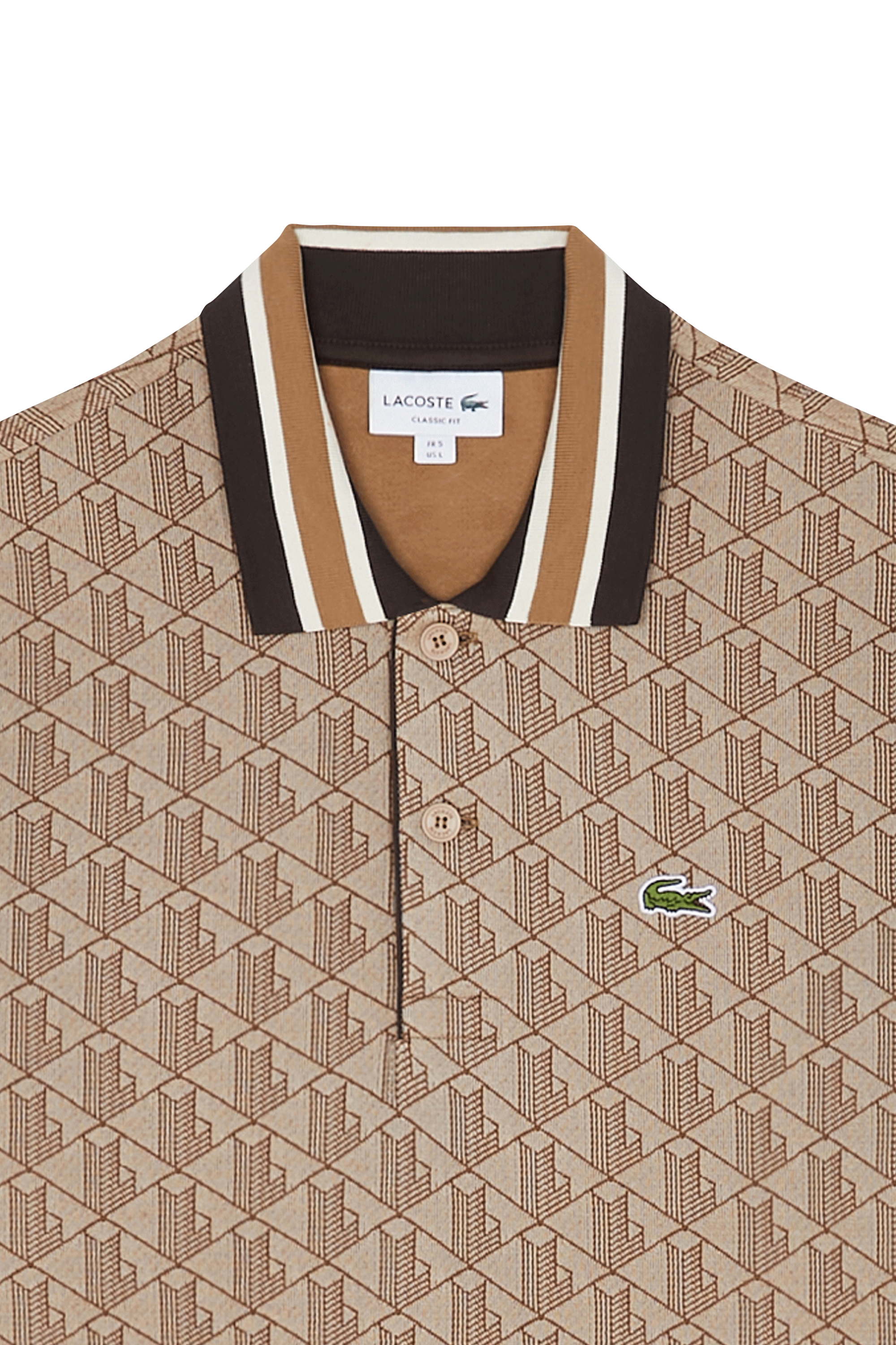 Polo The blend monograme Beige Lacoste Homme Citadium