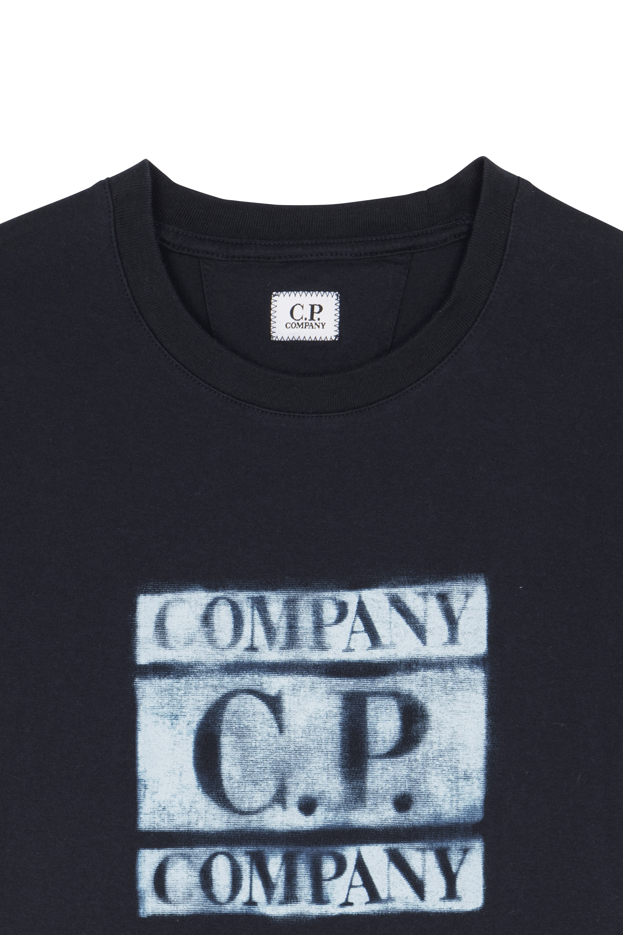 Regular-fit round-neck cotton T-shirt Blue