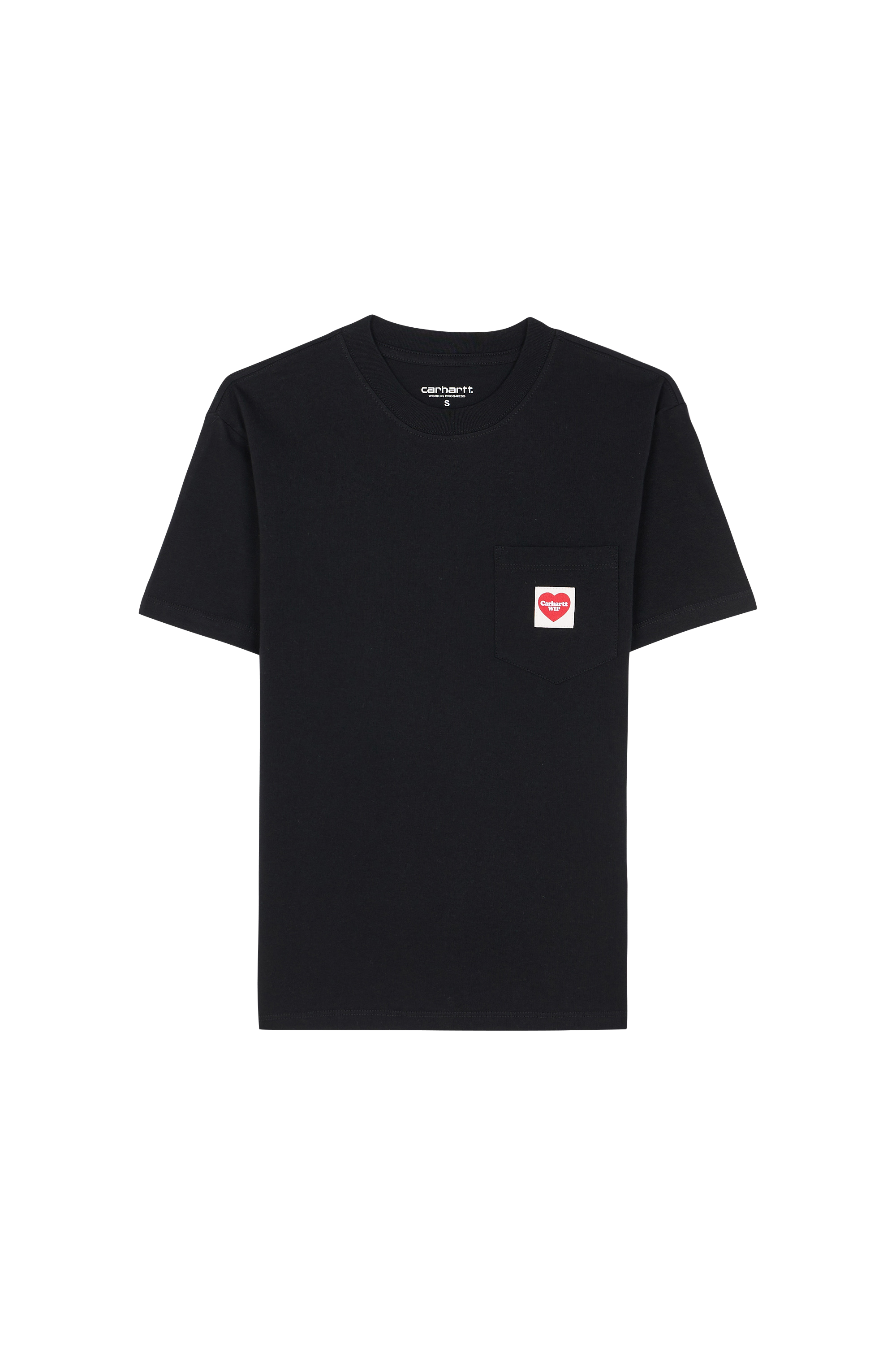 Regular-fit round-neck cotton T-shirt Black
