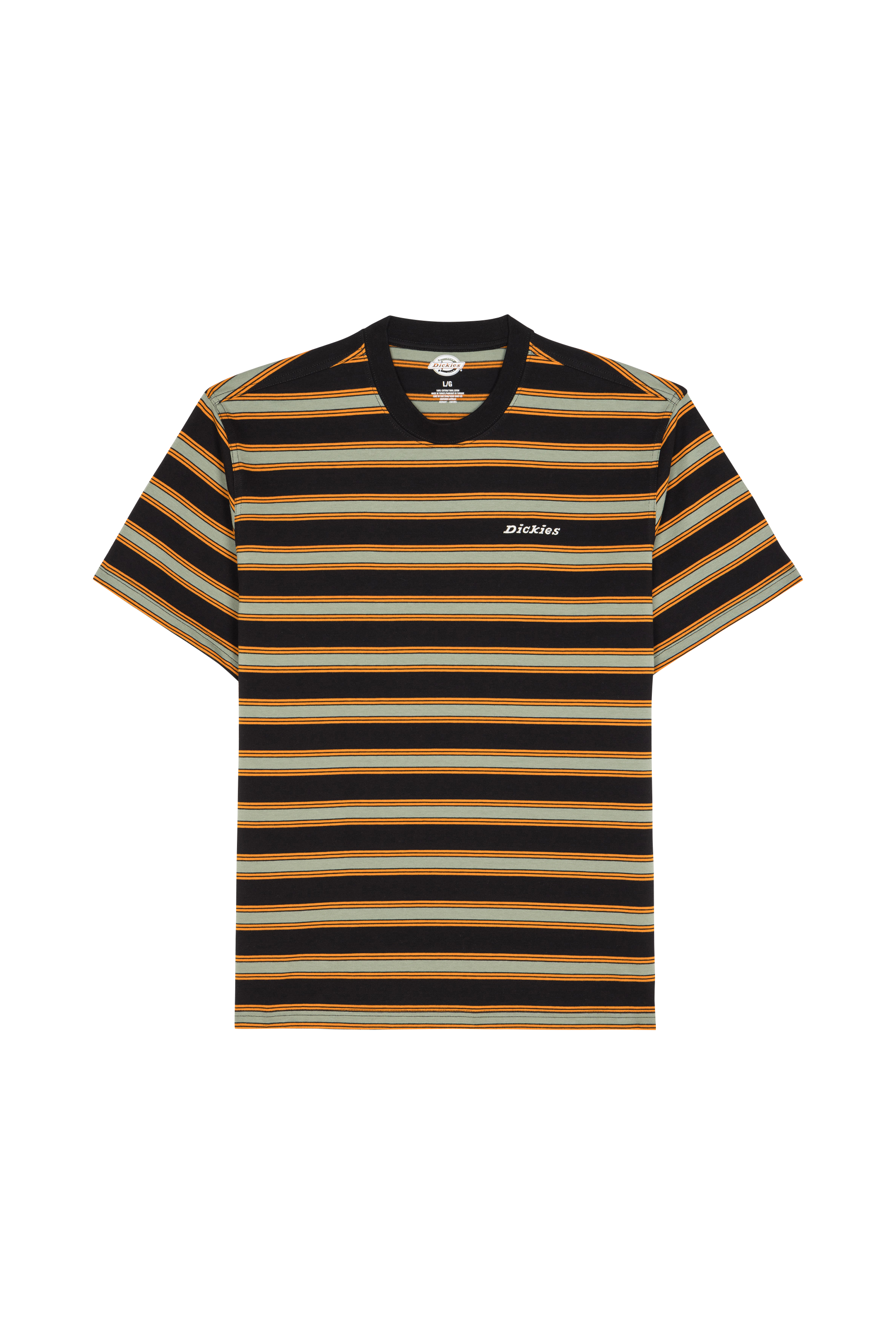 Regular-fit round-neck cotton T-shirt Black