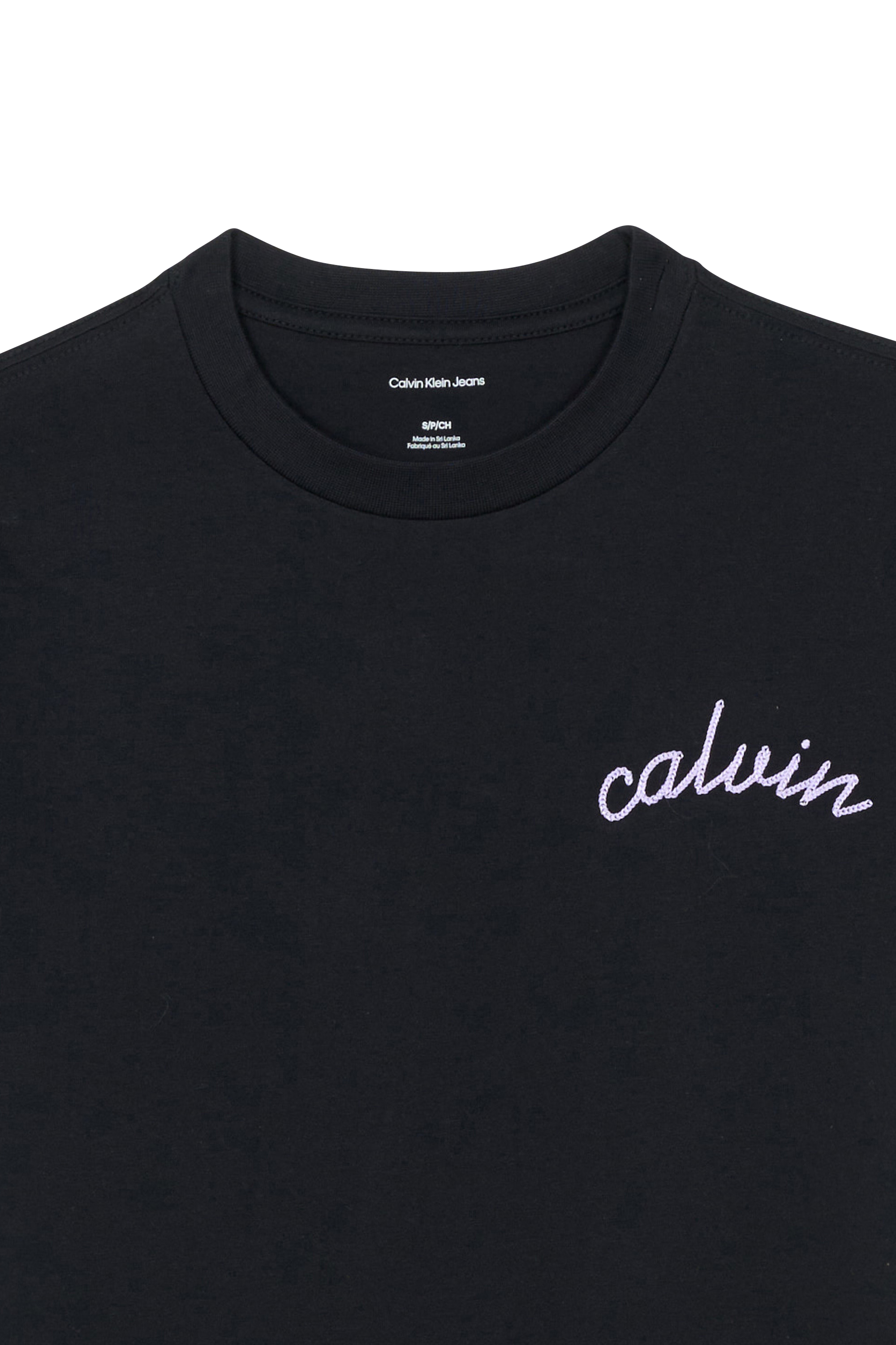 Regular-fit round-neck cotton T-shirt Black