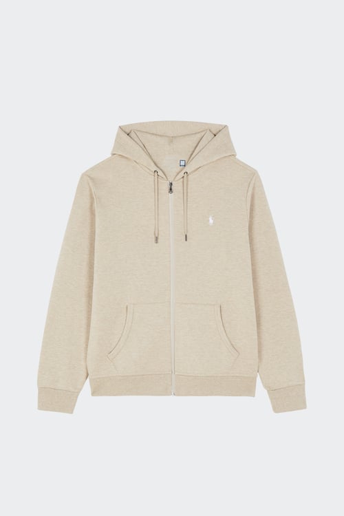 Polo - Hoodie zippé - Taille L Beige