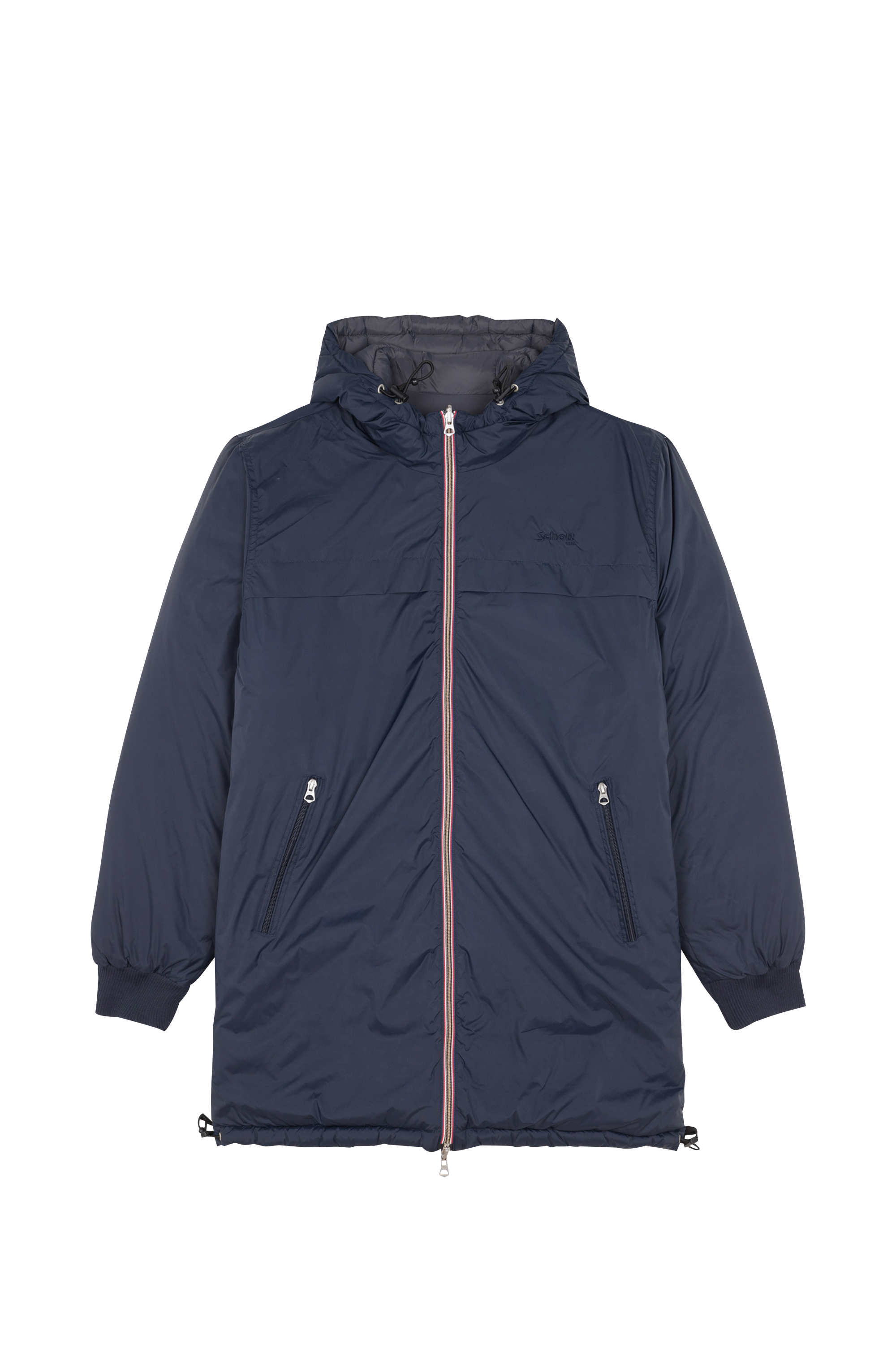 Lightweight quilted padded jacket with high neck Blue