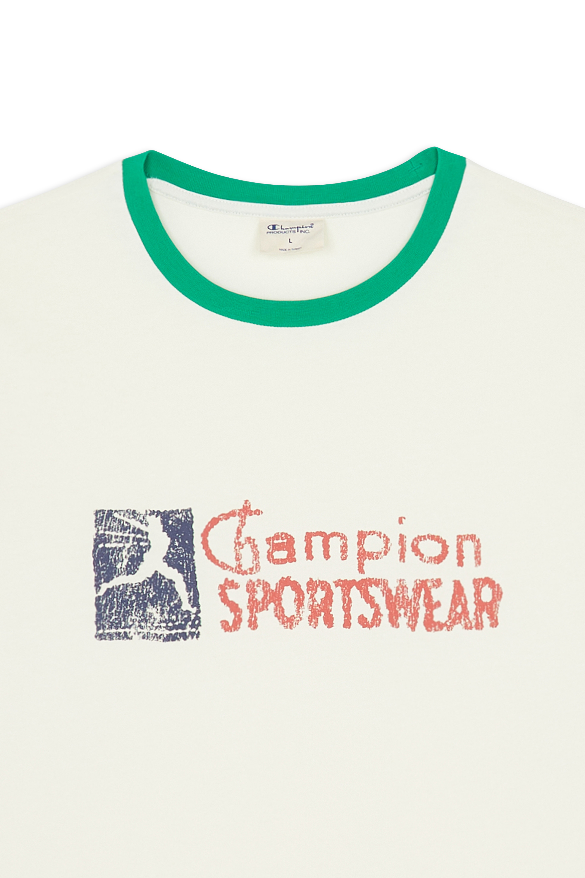 Regular-fit round-neck cotton T-shirt Beige