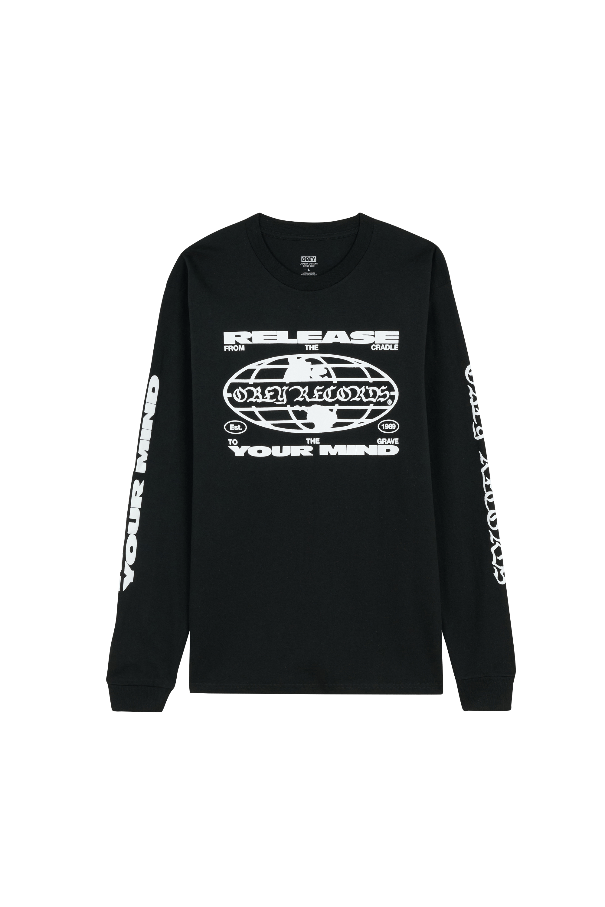 OBEY Regular-fit round-neck cotton T-shirt Black