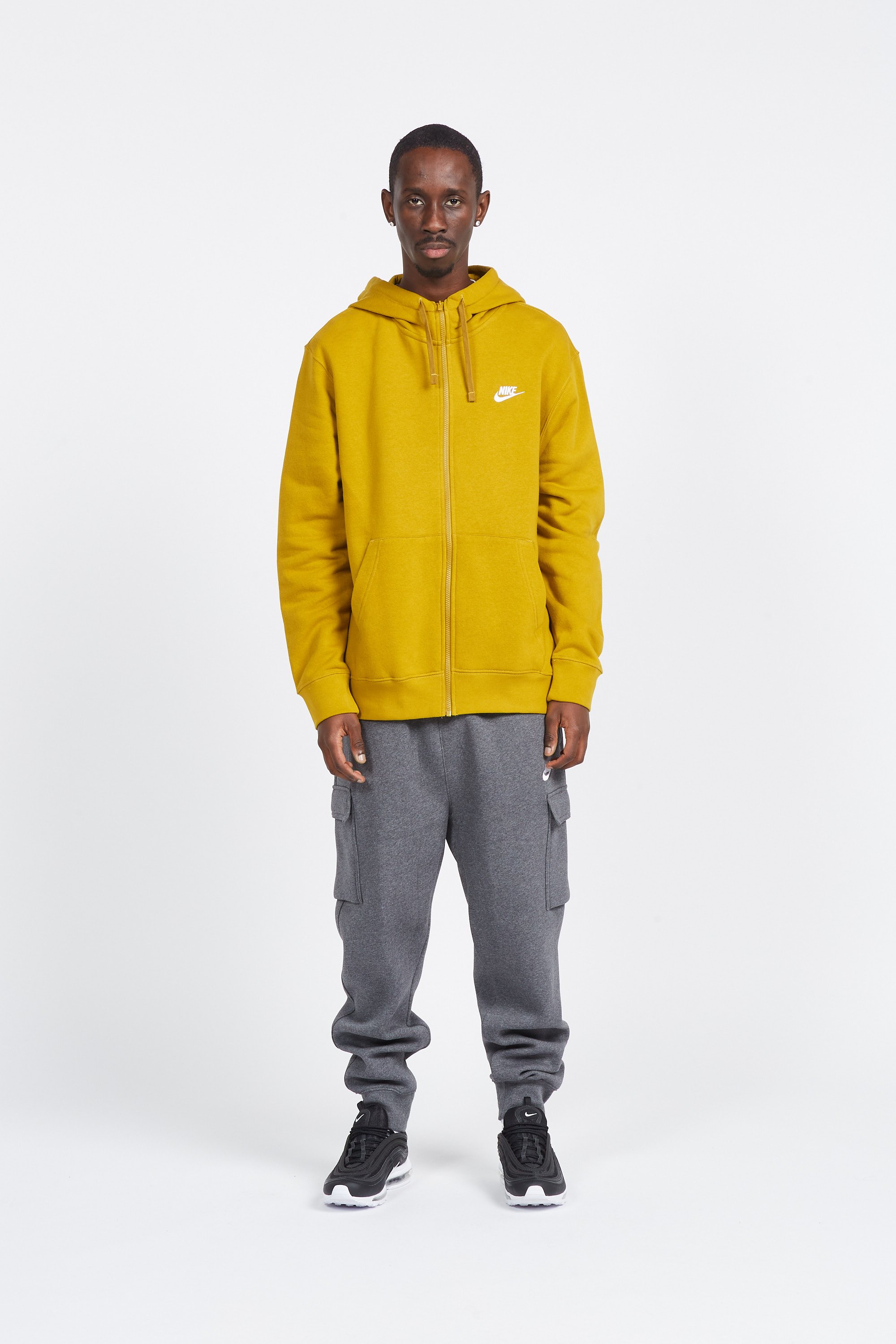 Nike yellow zip up online