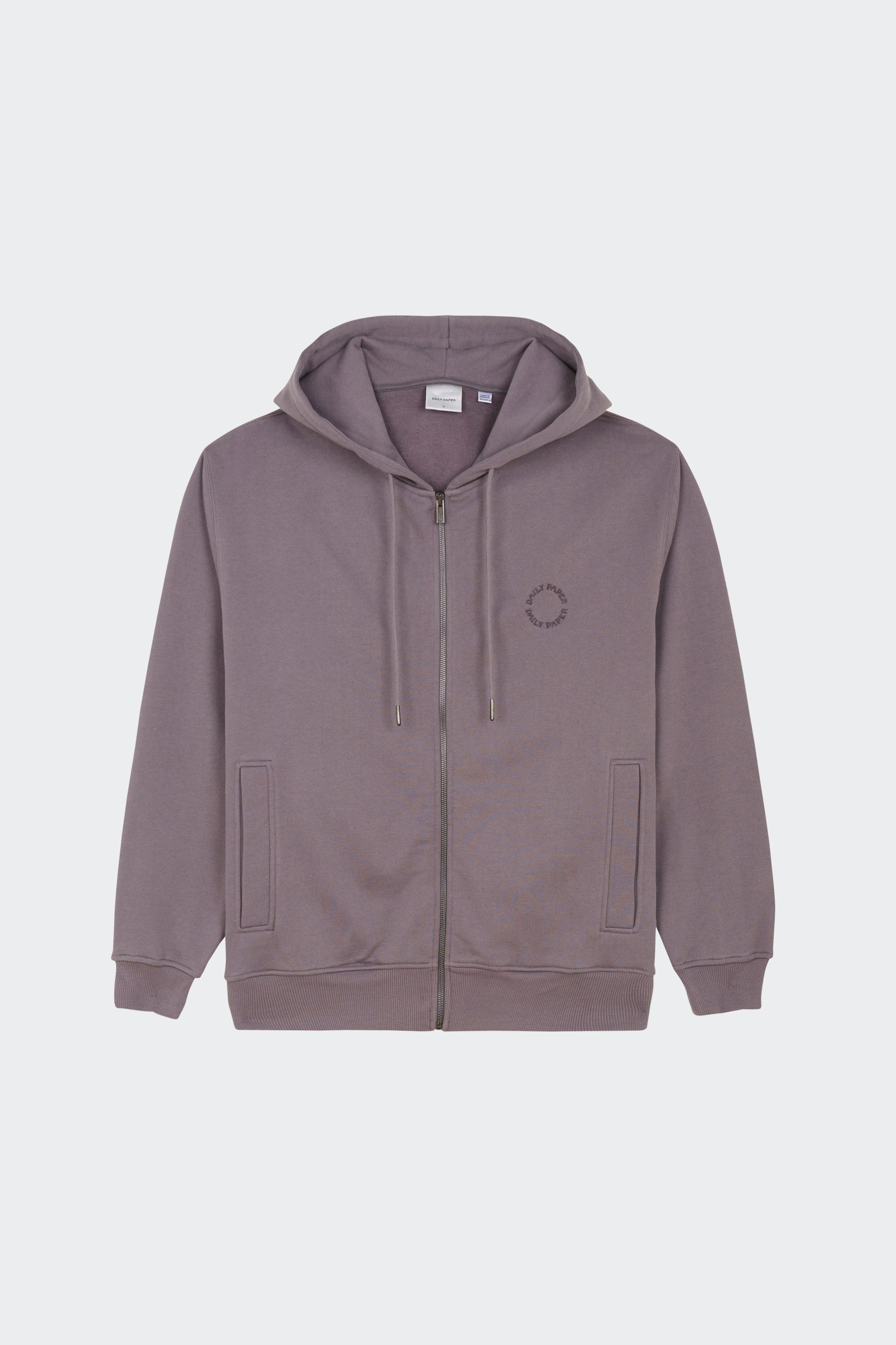 zip-up hoodie | Grey by DAILY PAPER zip-up hoodie Grey