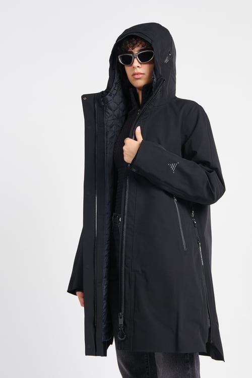 KRAKATAU Parka Noir