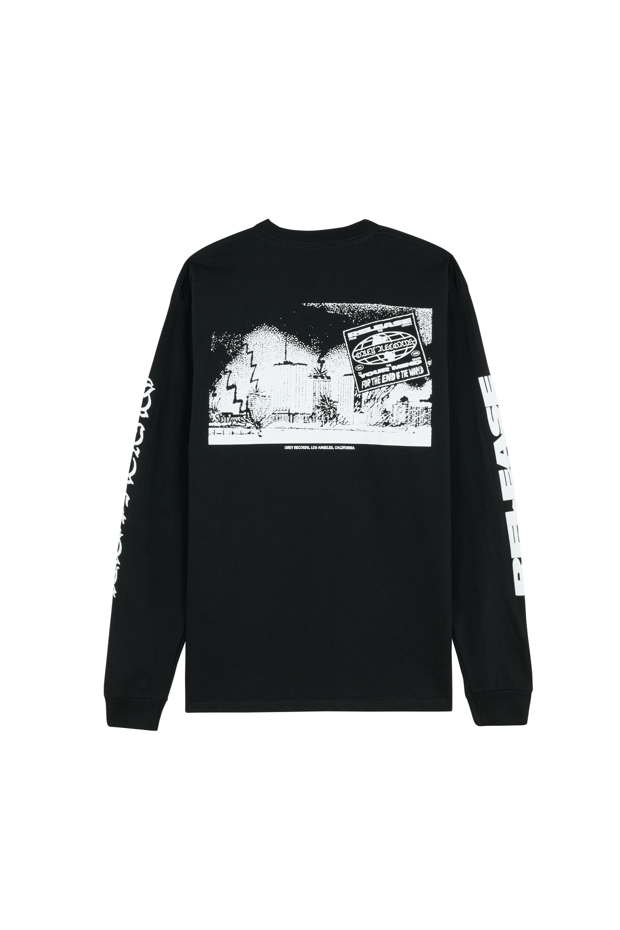 Regular-fit round-neck cotton T-shirt Black