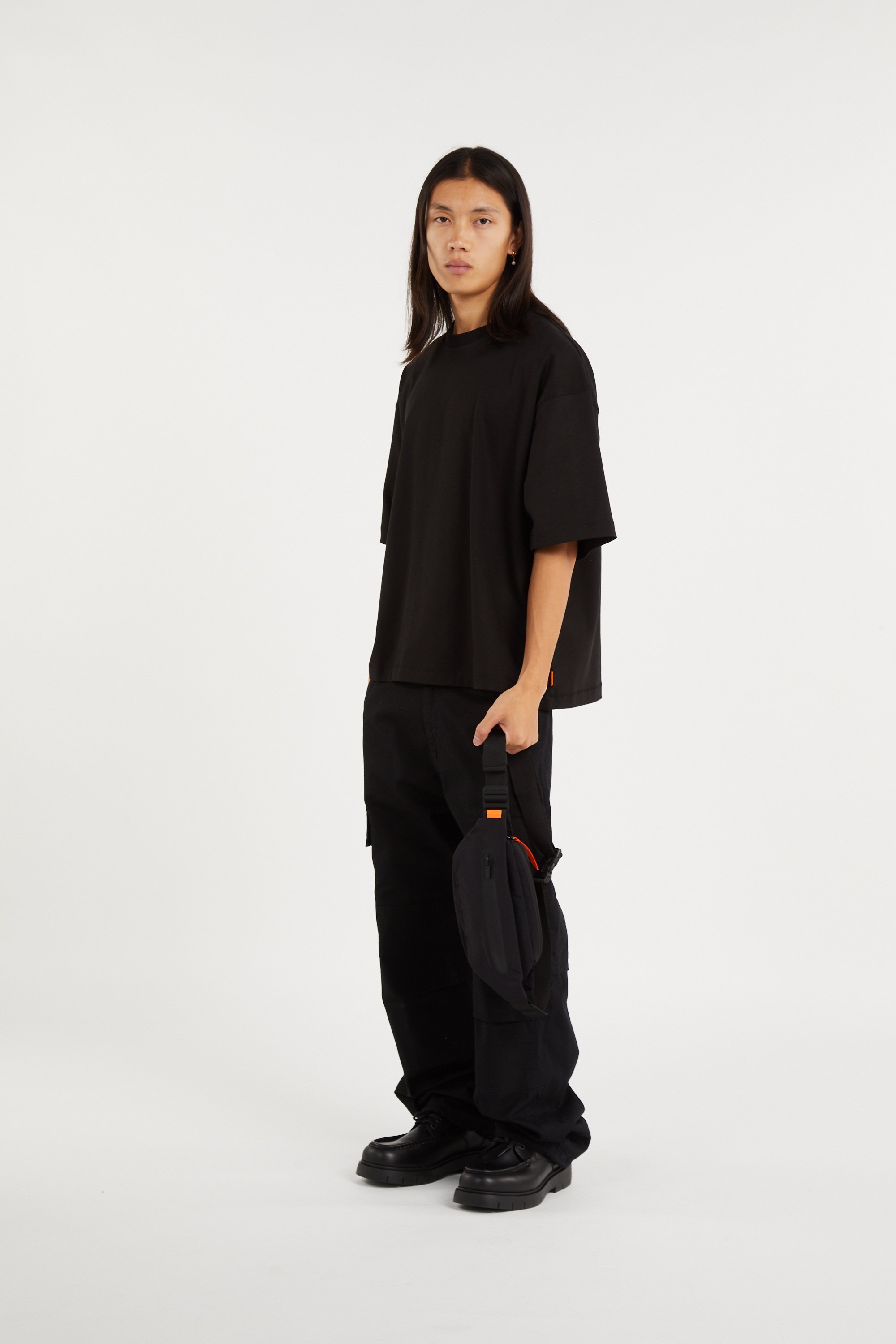Regular-fit round-neck cotton T-shirt GERTRUDE Black