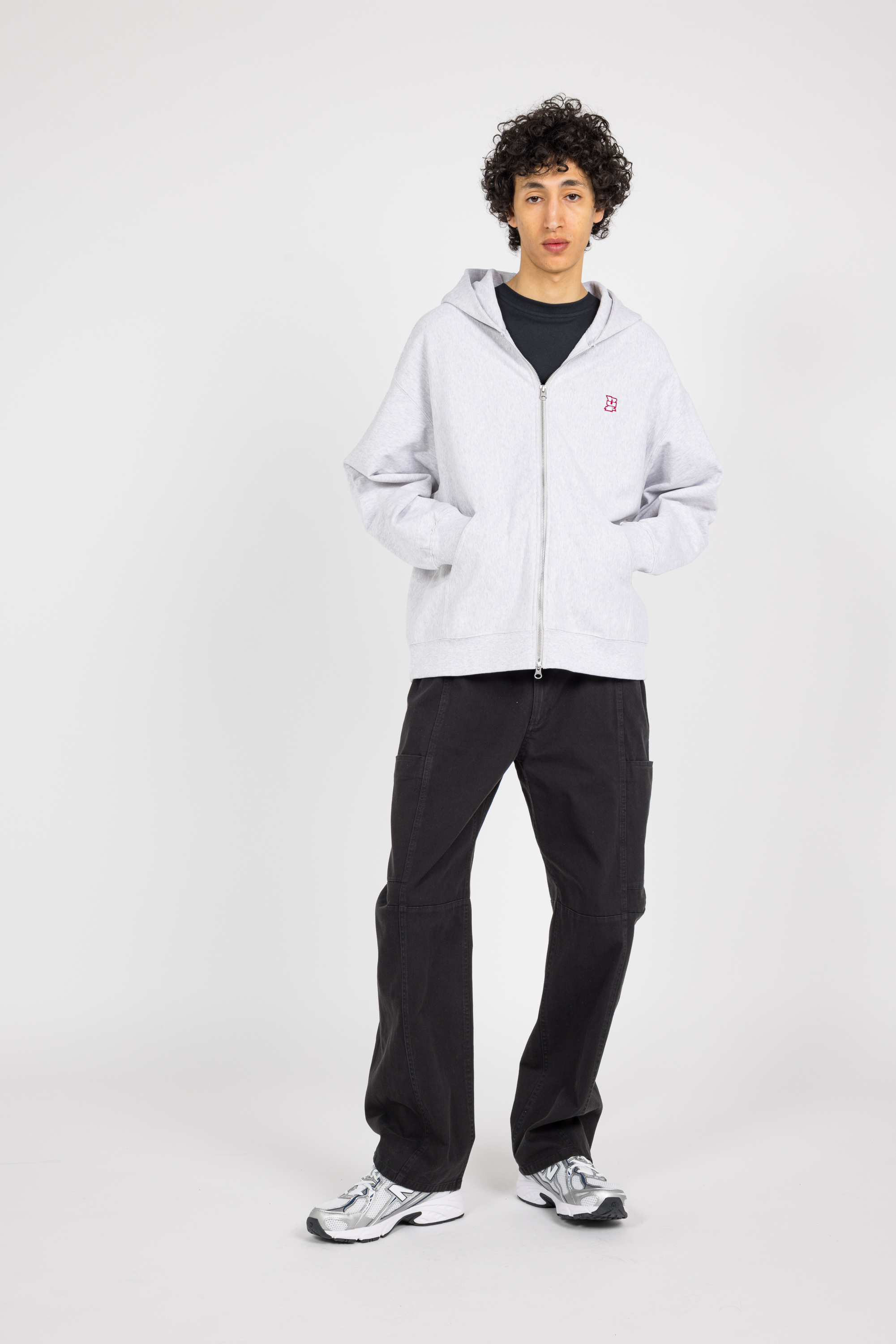 Hoodie zippé Gris