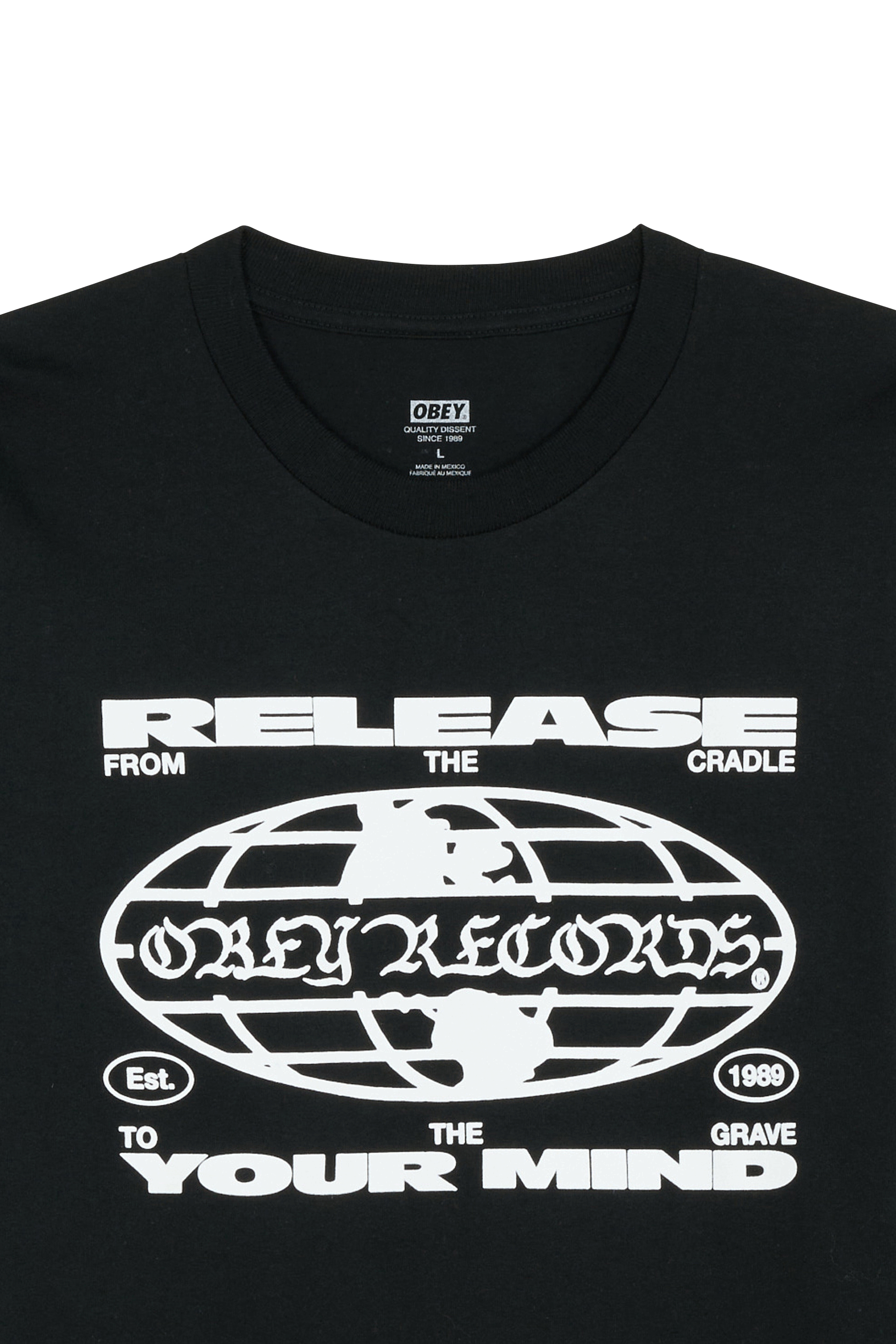 Regular-fit round-neck cotton T-shirt Black