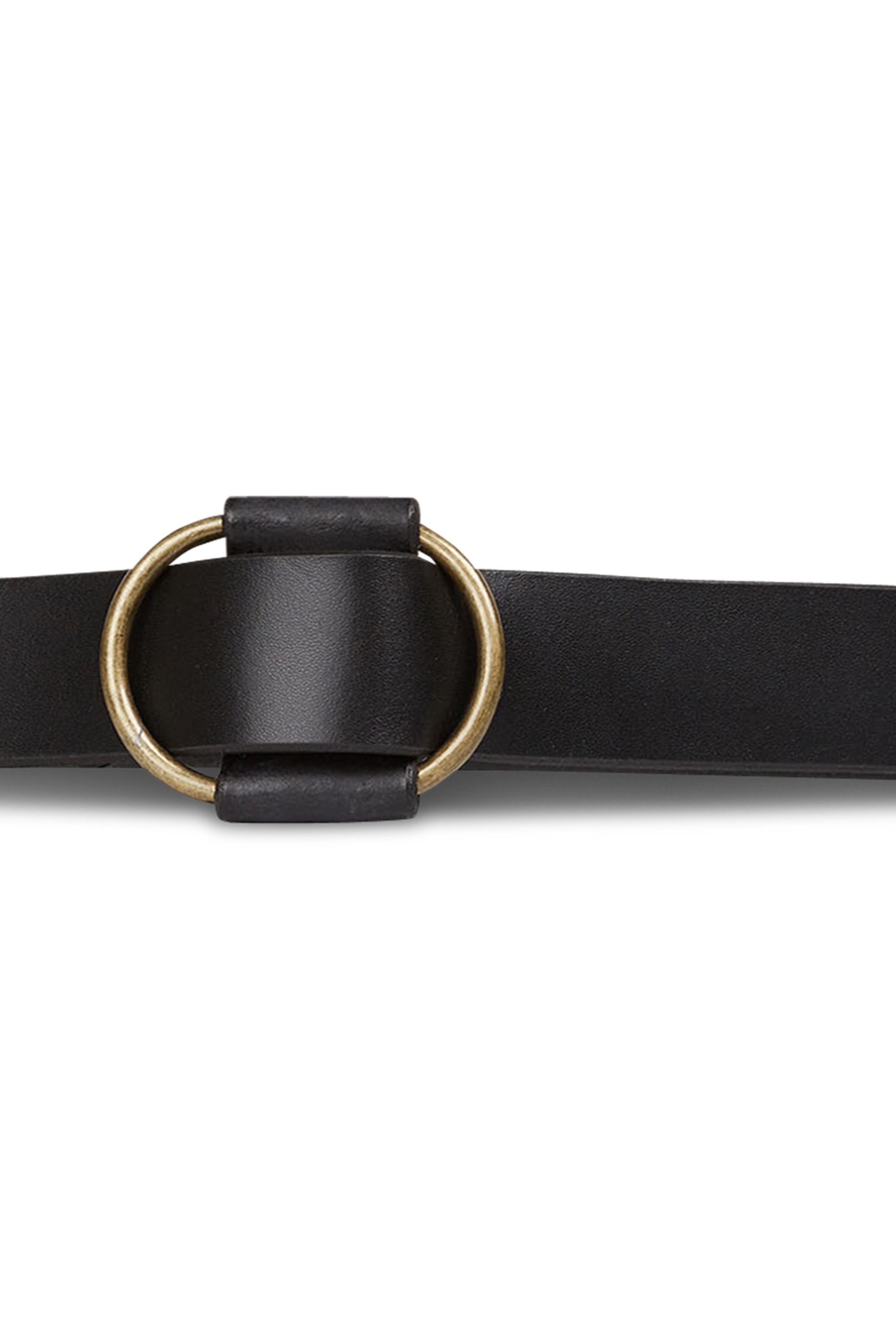 Ceinture en cuir de buffle PIECES Noir