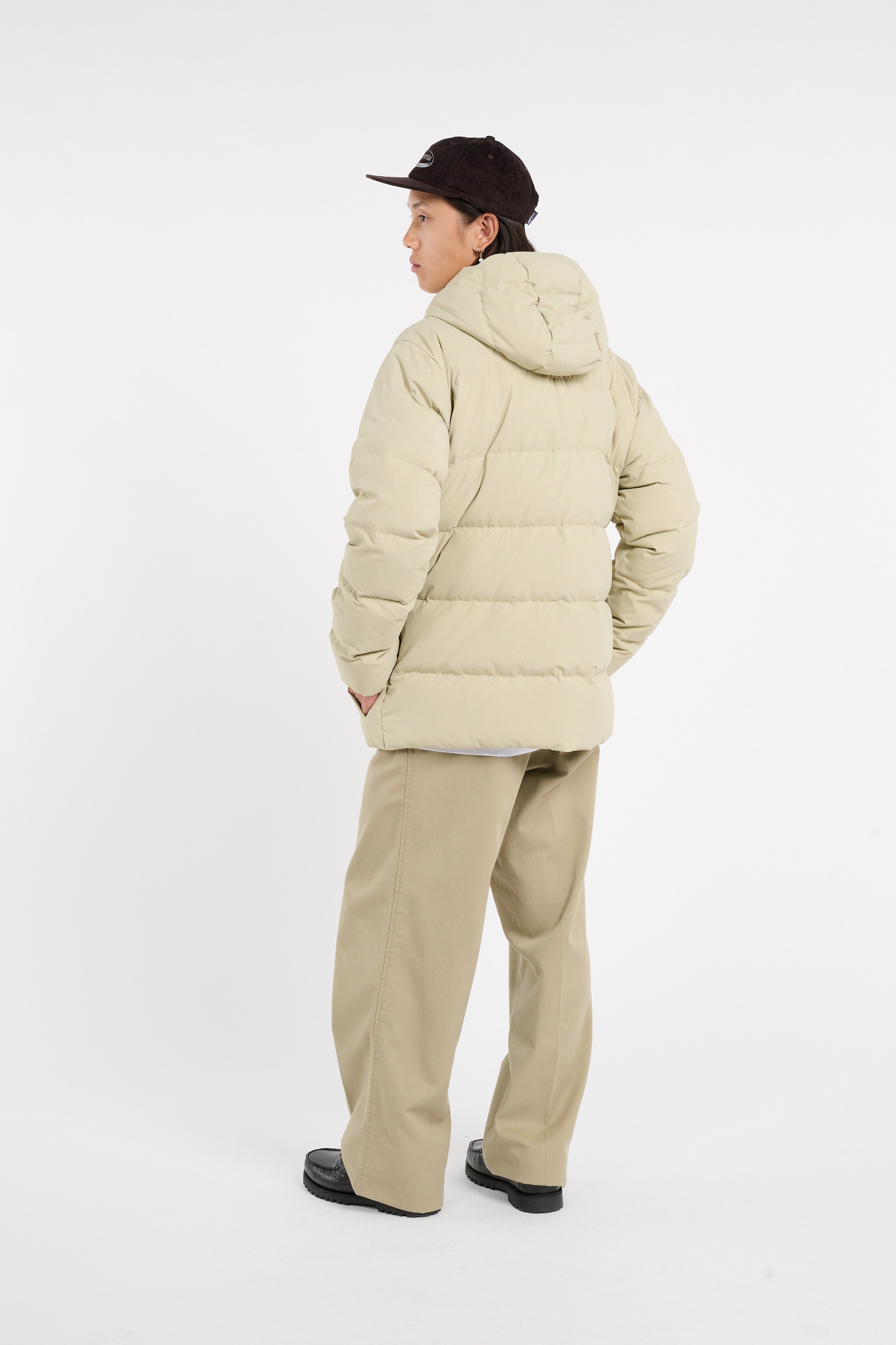 Oversized quilted high neck puffer coat | Beige PATAGONIA Men