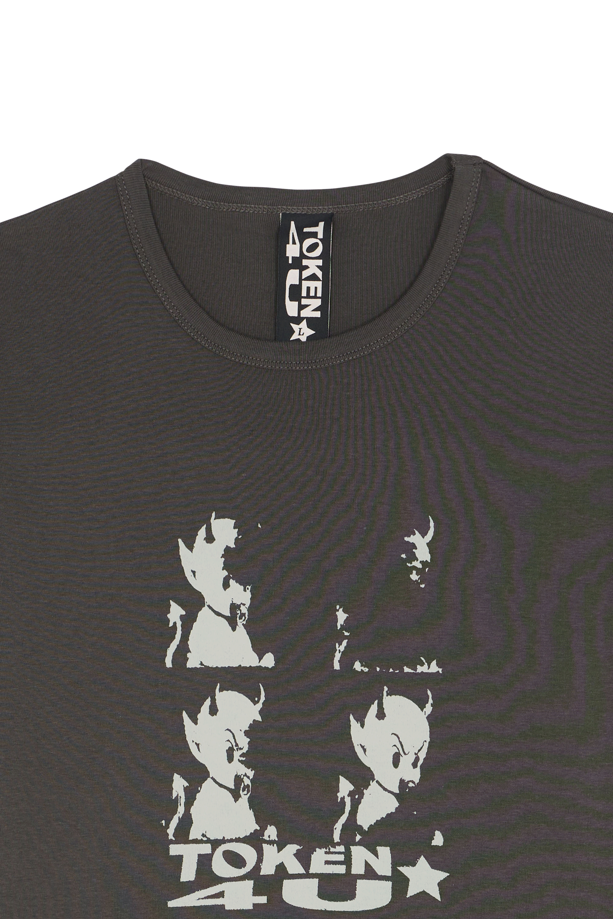 Regular-fit round-neck cotton T-shirt | Black TOKEN 4U Men