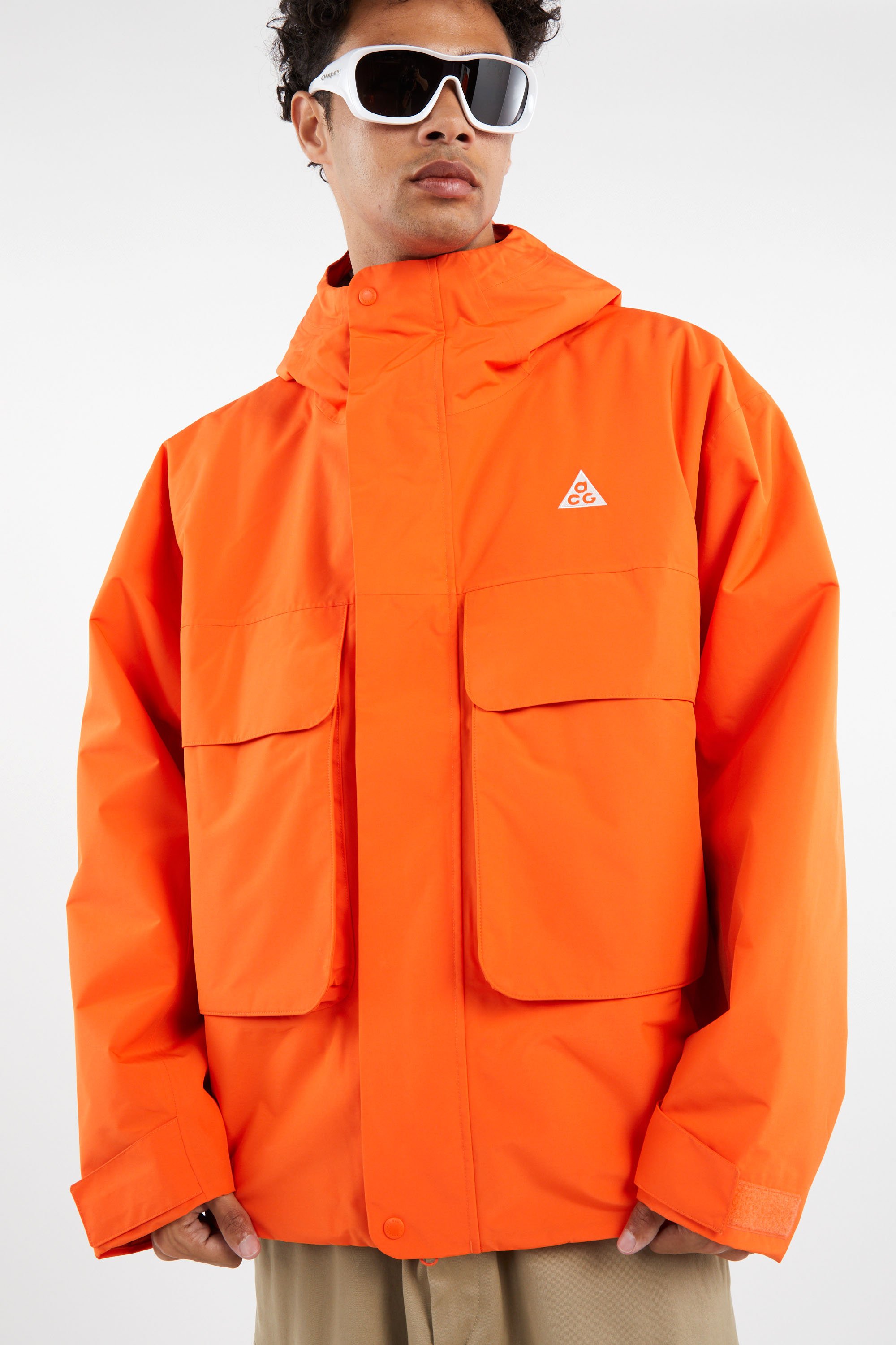 Lightweight quilted padded jacket with high neck | Orange NIKE Men