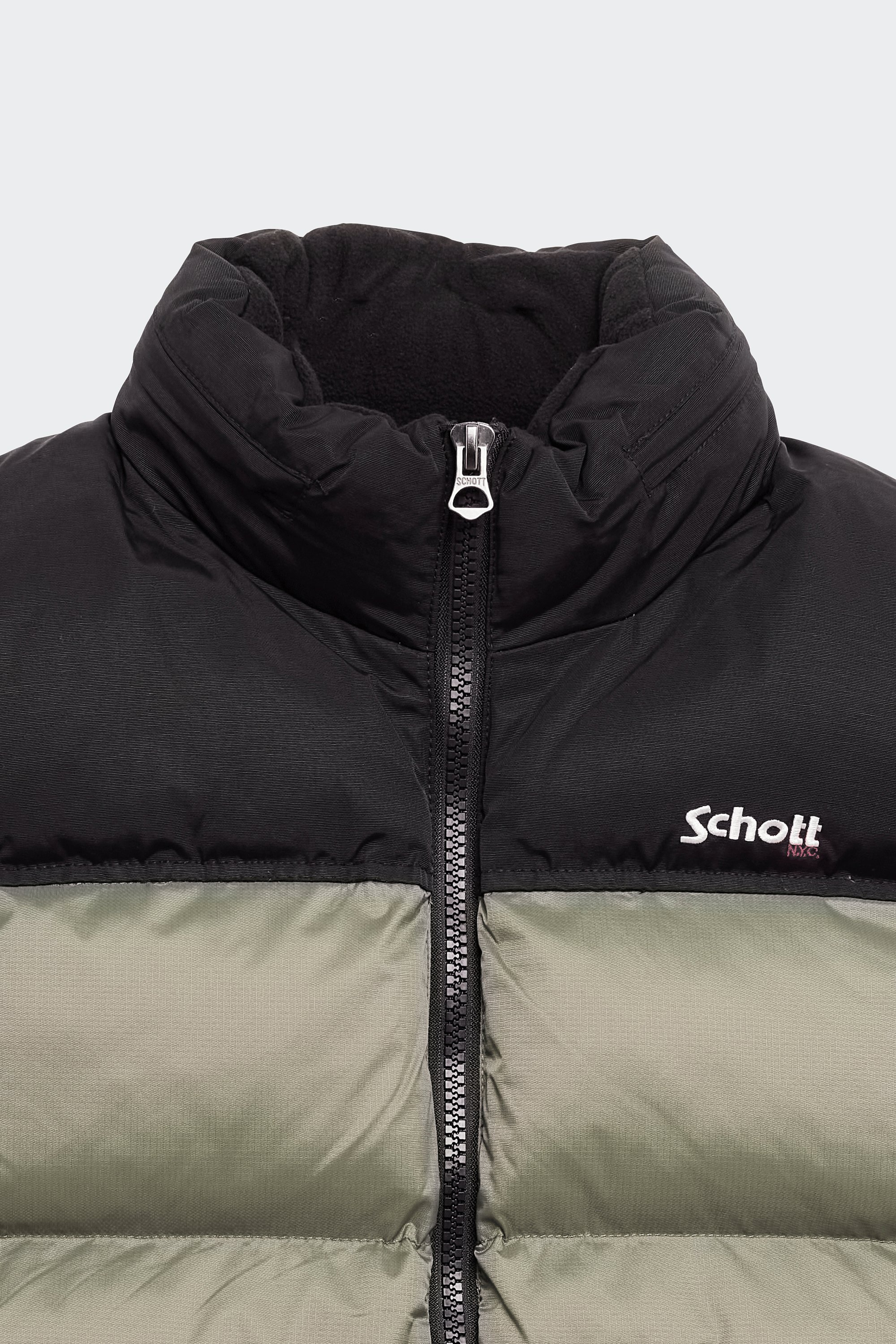 Sleeveless Puffer Jacket | Green by SCHOTT Sleeveless Puffer Jacket Green