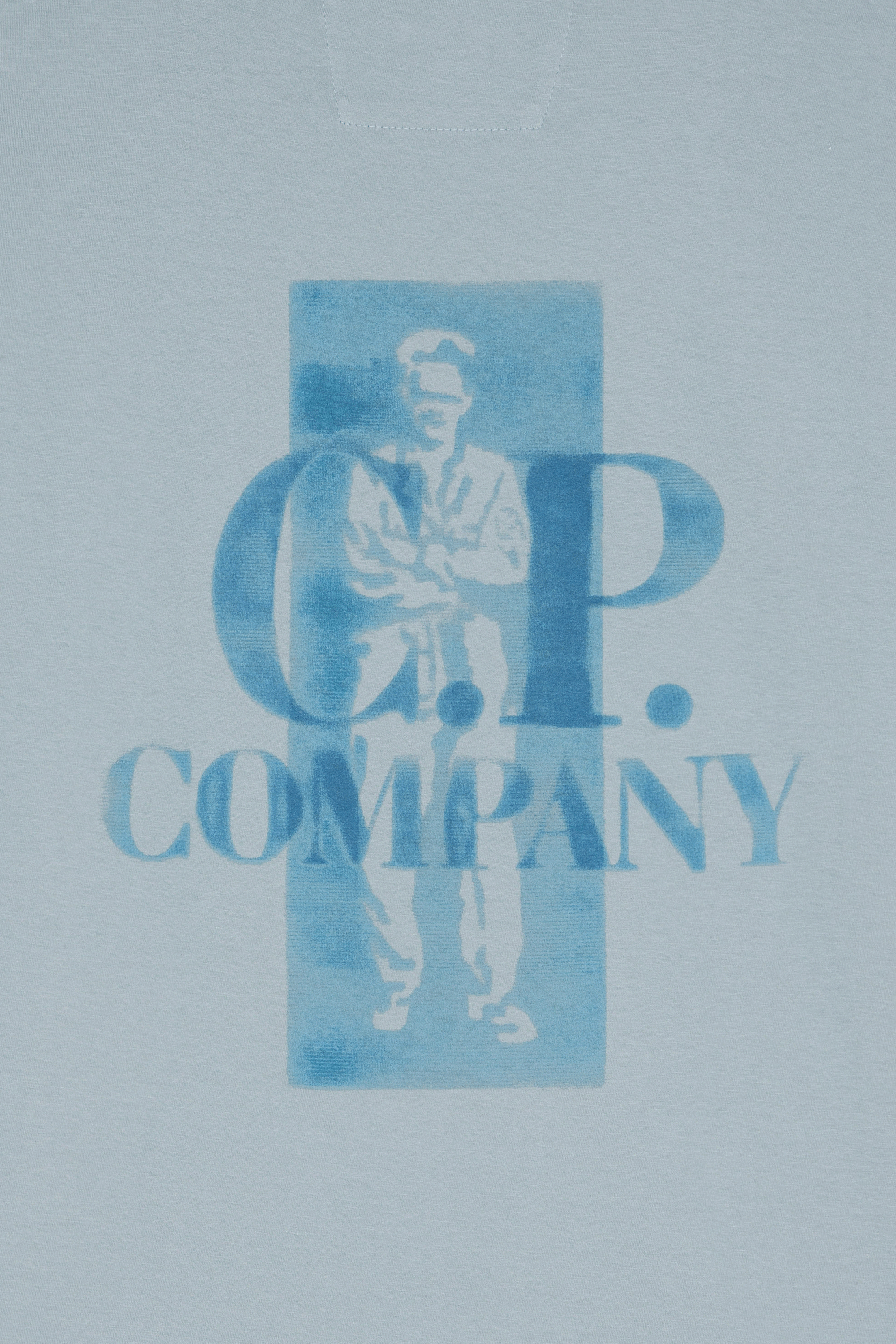 Regular-fit round-neck cotton T-shirt Blue