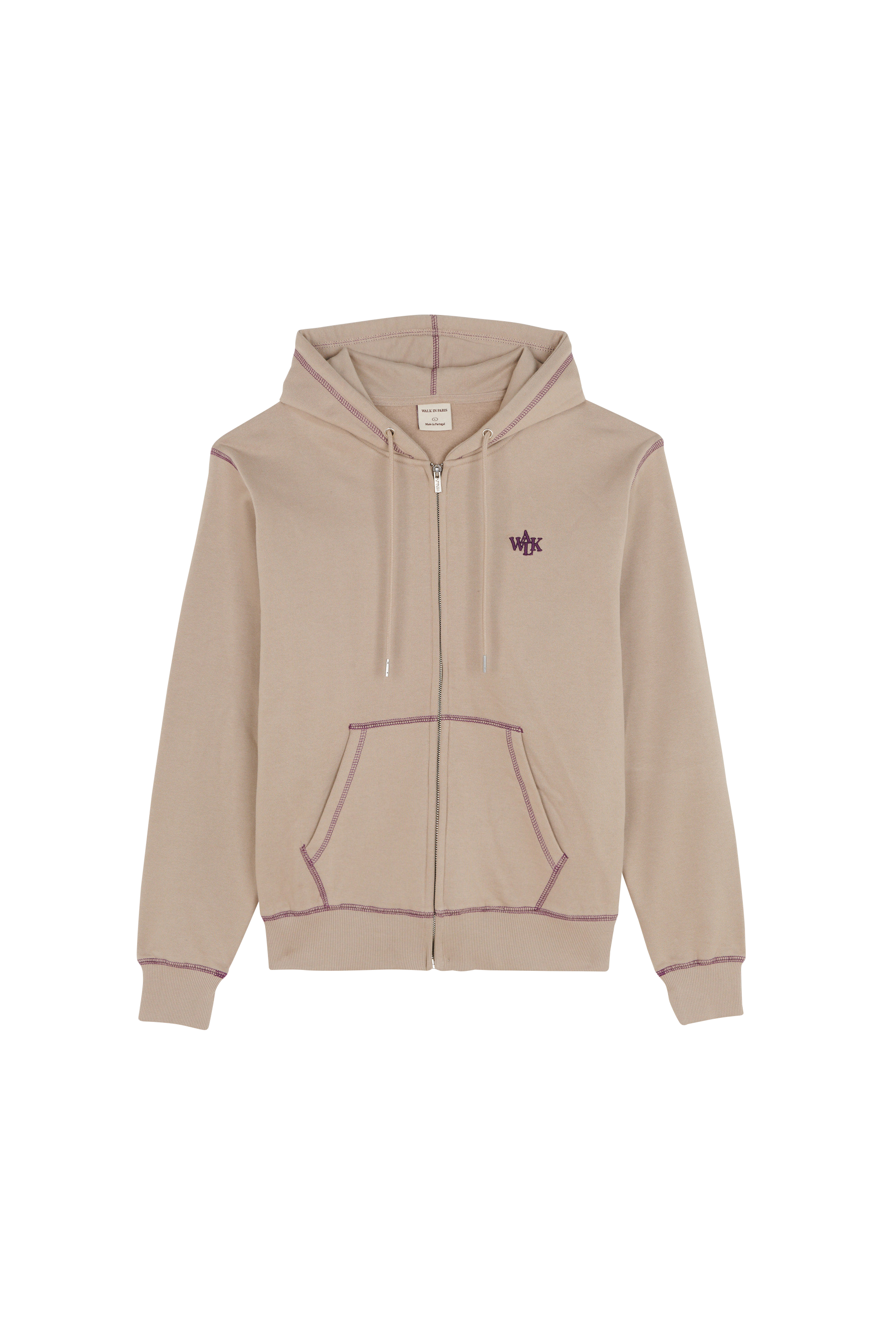 Hoodie zippé Marron