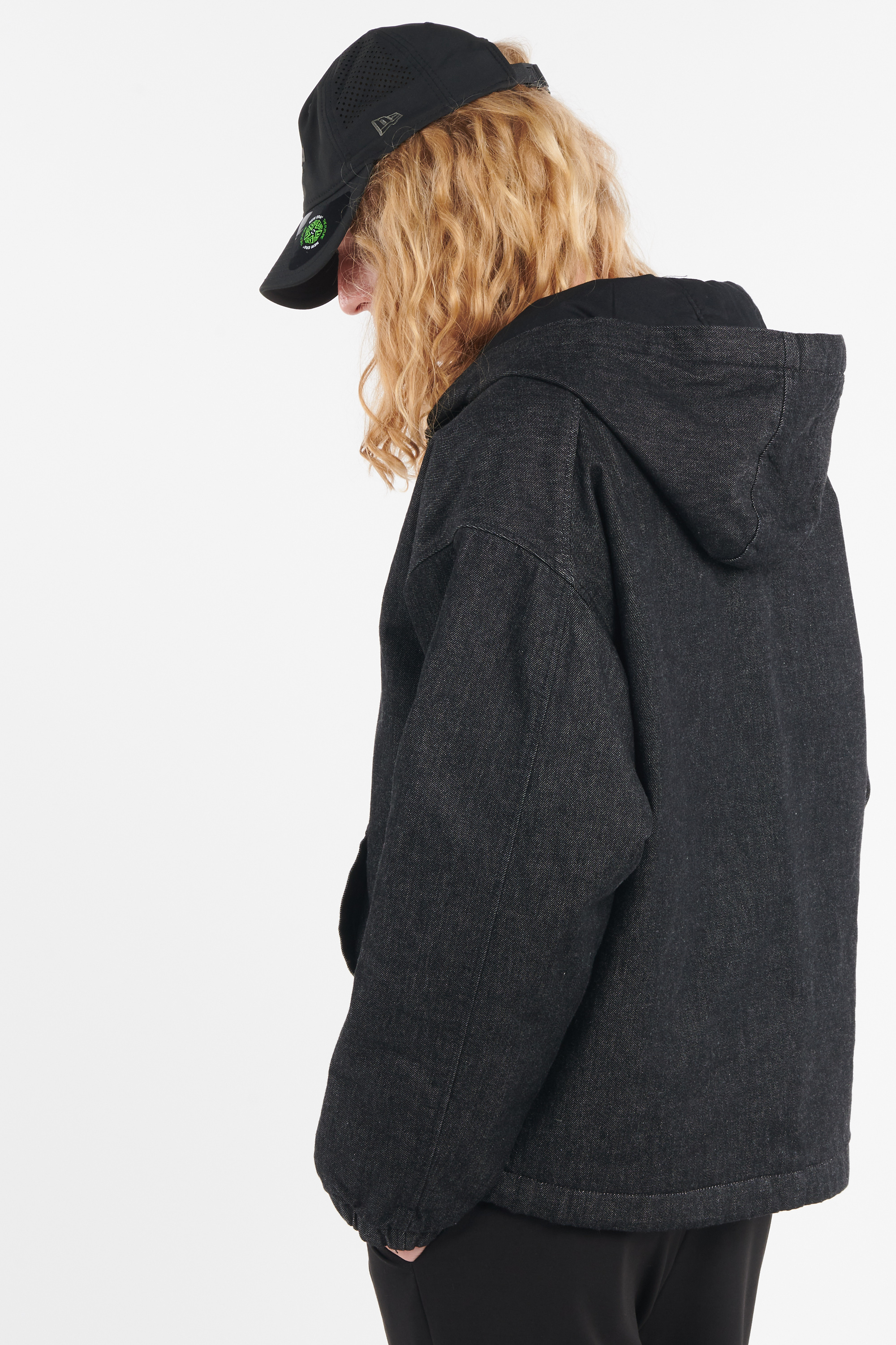 Lightweight quilted padded jacket with high neck Black