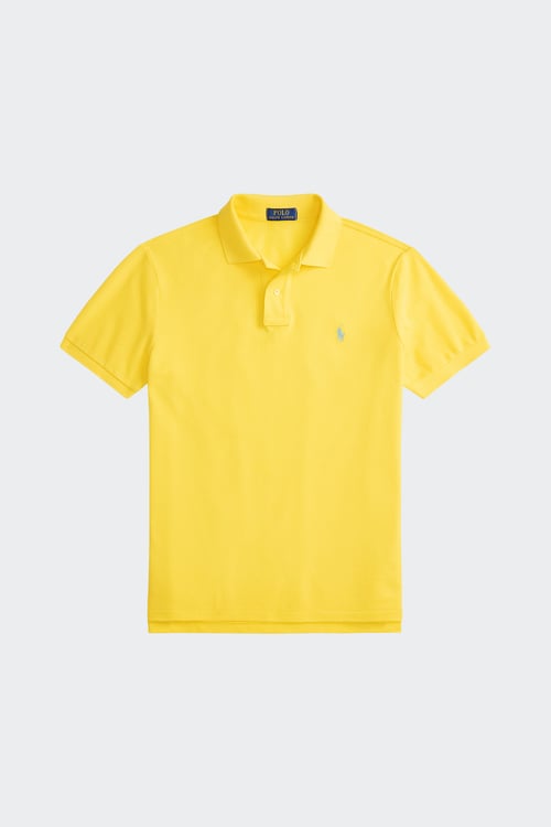 Polo - Polo slim-fit en coton - Taille XL Jaune