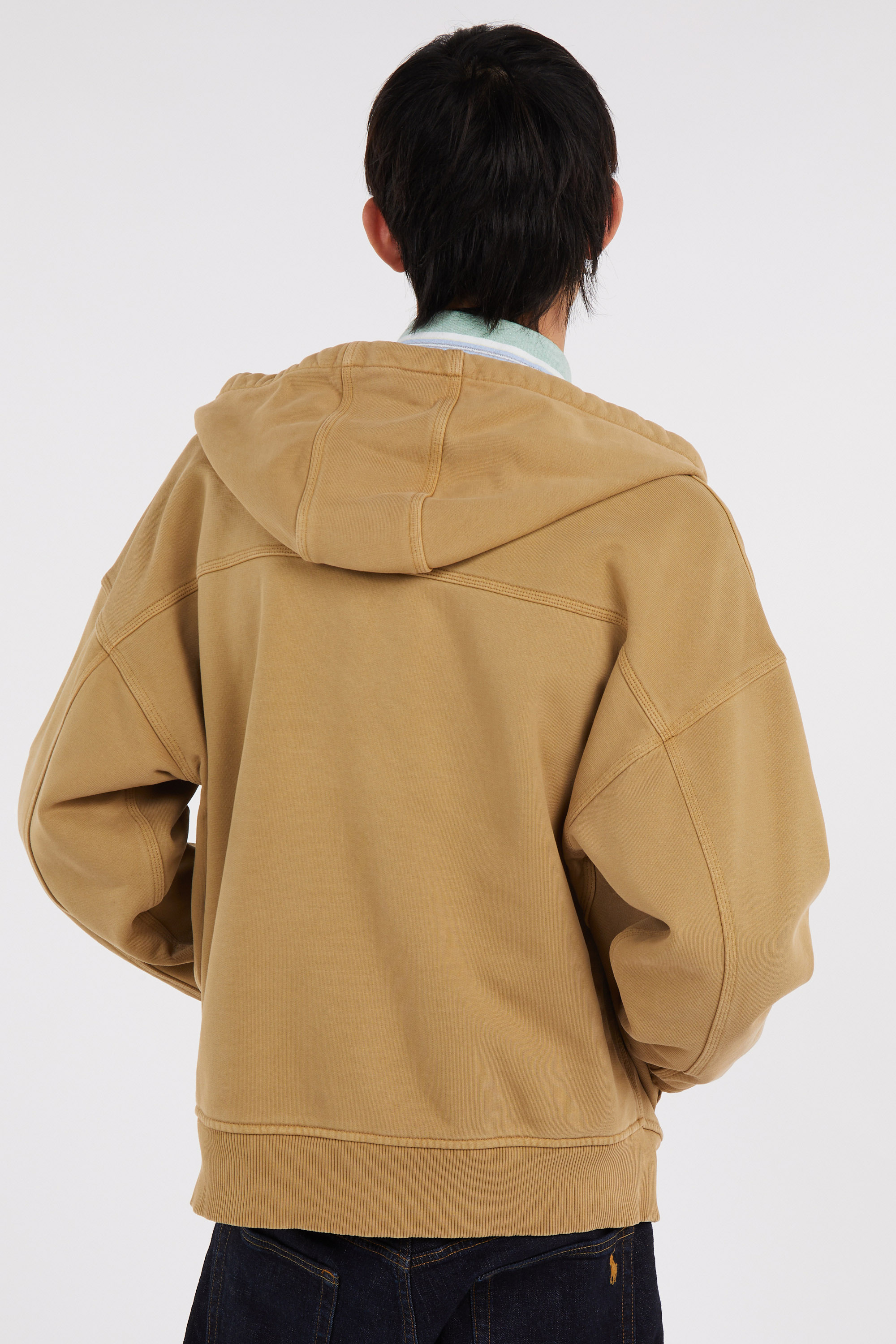 Hoodie zippé Beige