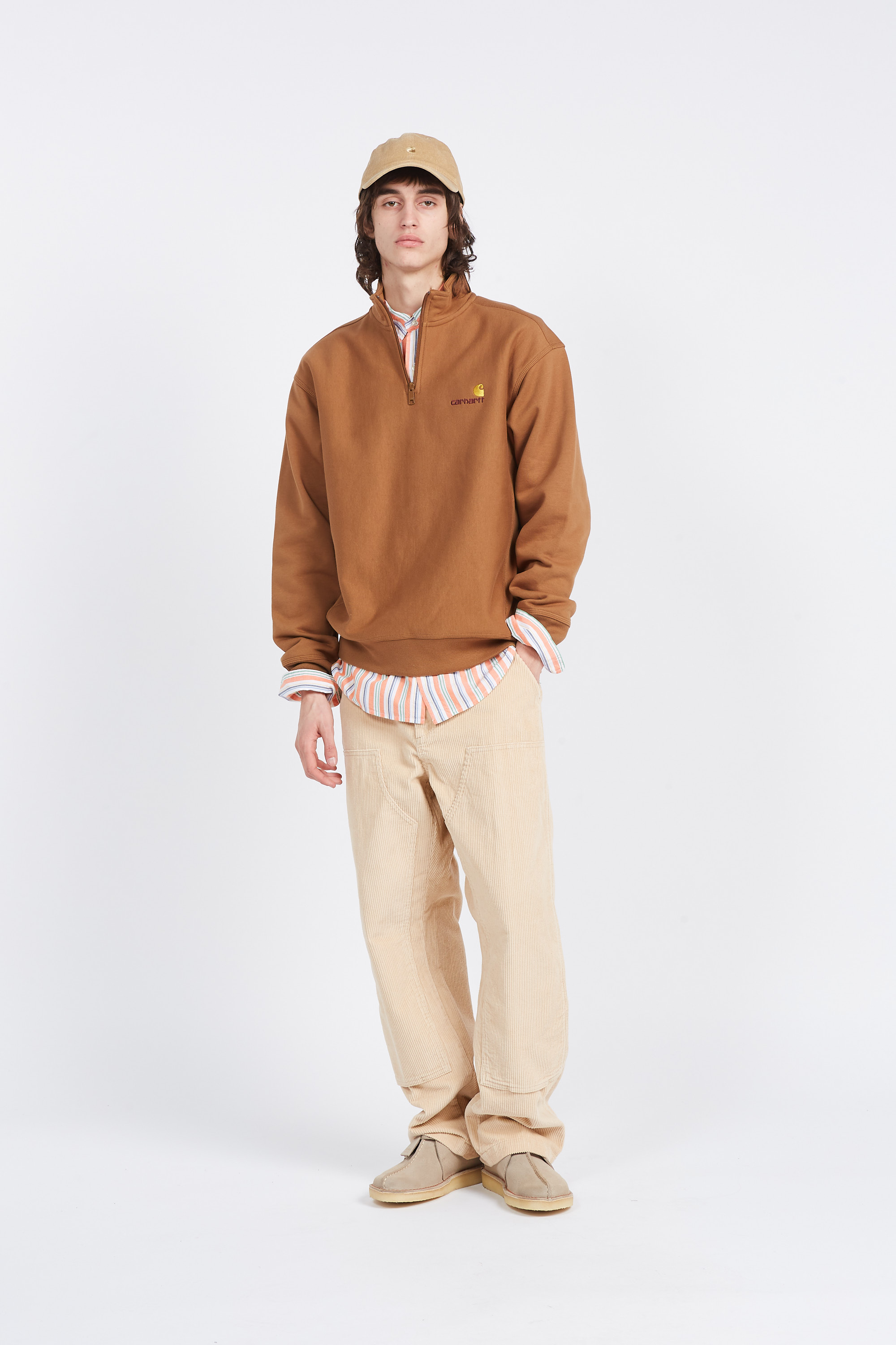 Zip-up sweatshirt Brown