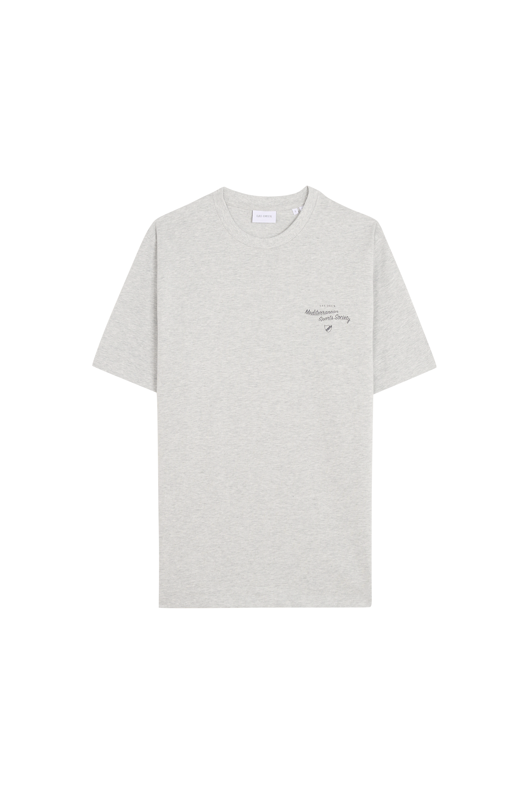 Regular-fit round-neck cotton T-shirt Grey