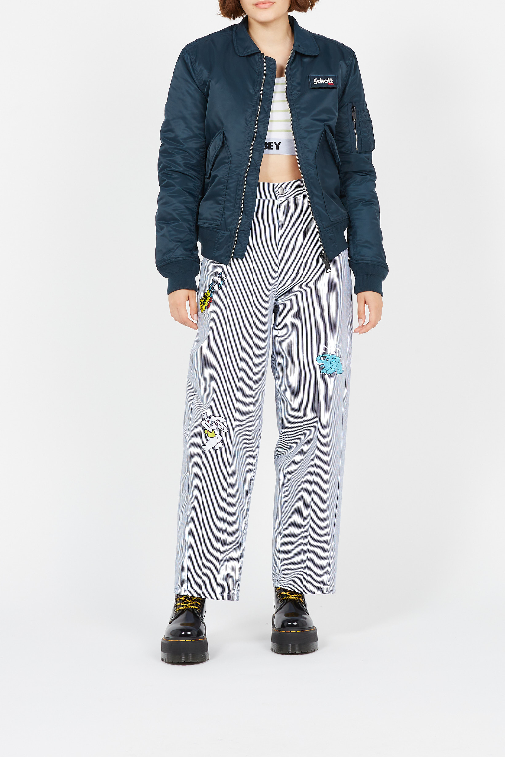 Blouson | Bleu SCHOTT Femme