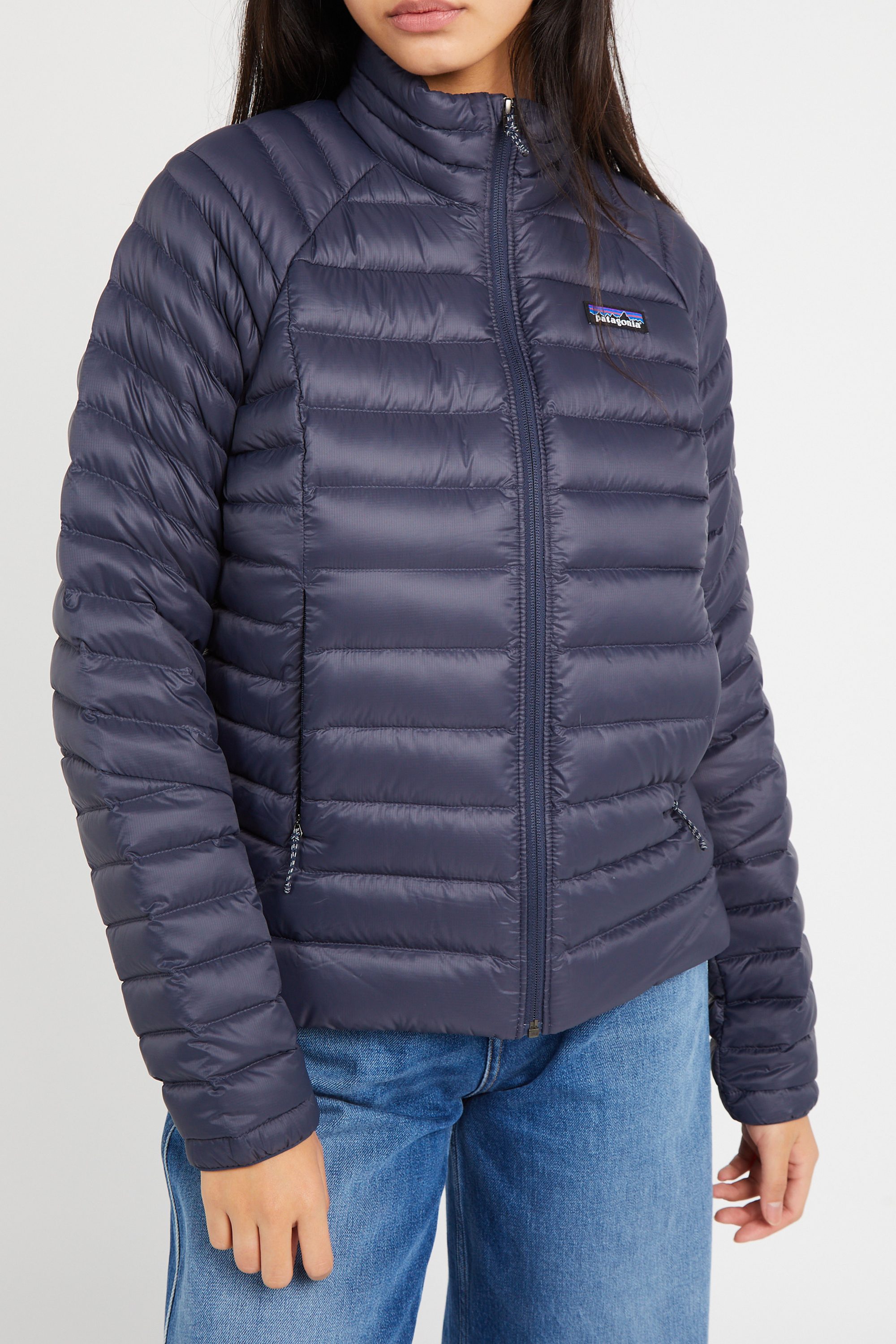 Lightweight quilted padded jacket with high neck | Blue PATAGONIA Women