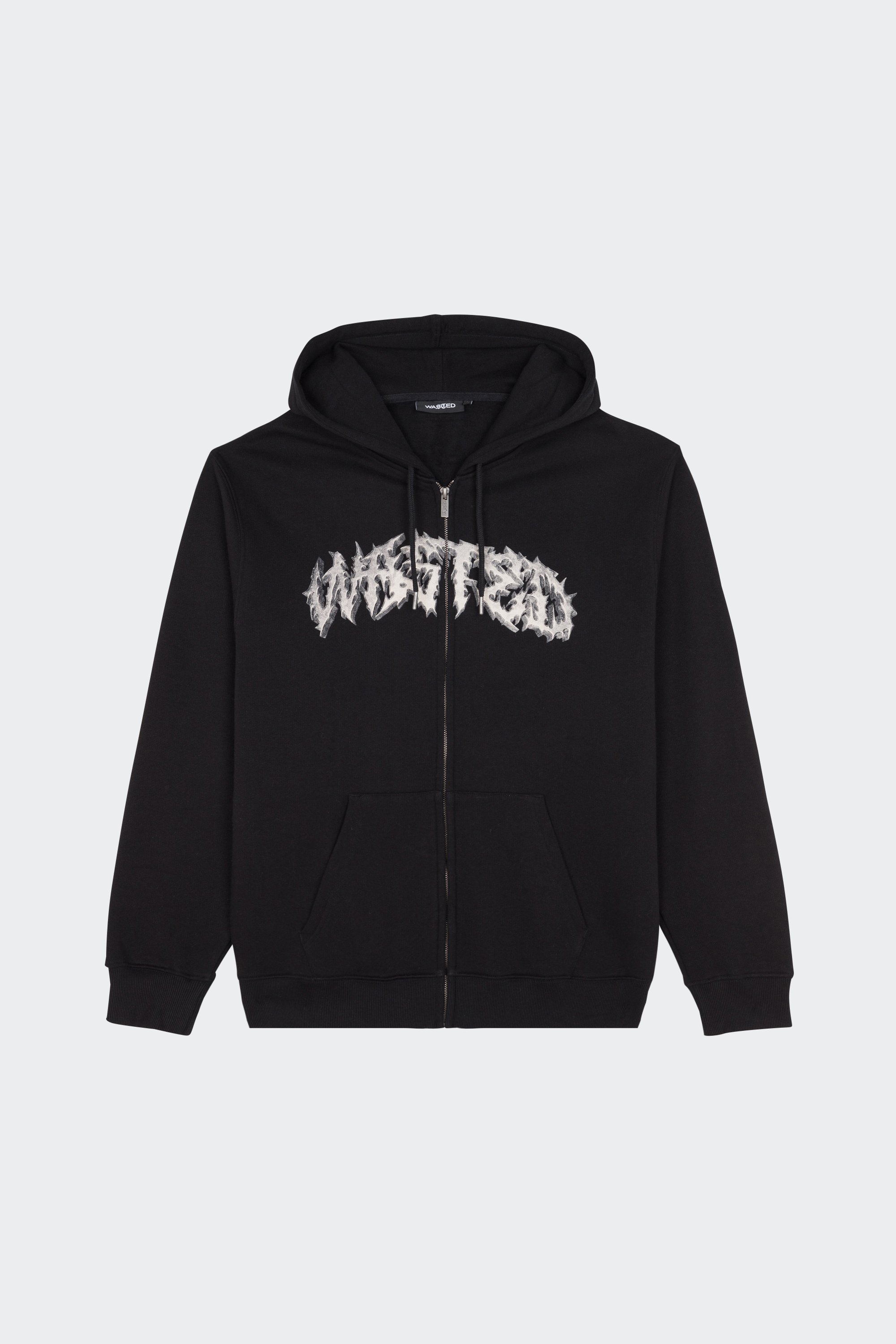 zip-up hoodie | Black by WASTED zip-up hoodie Black