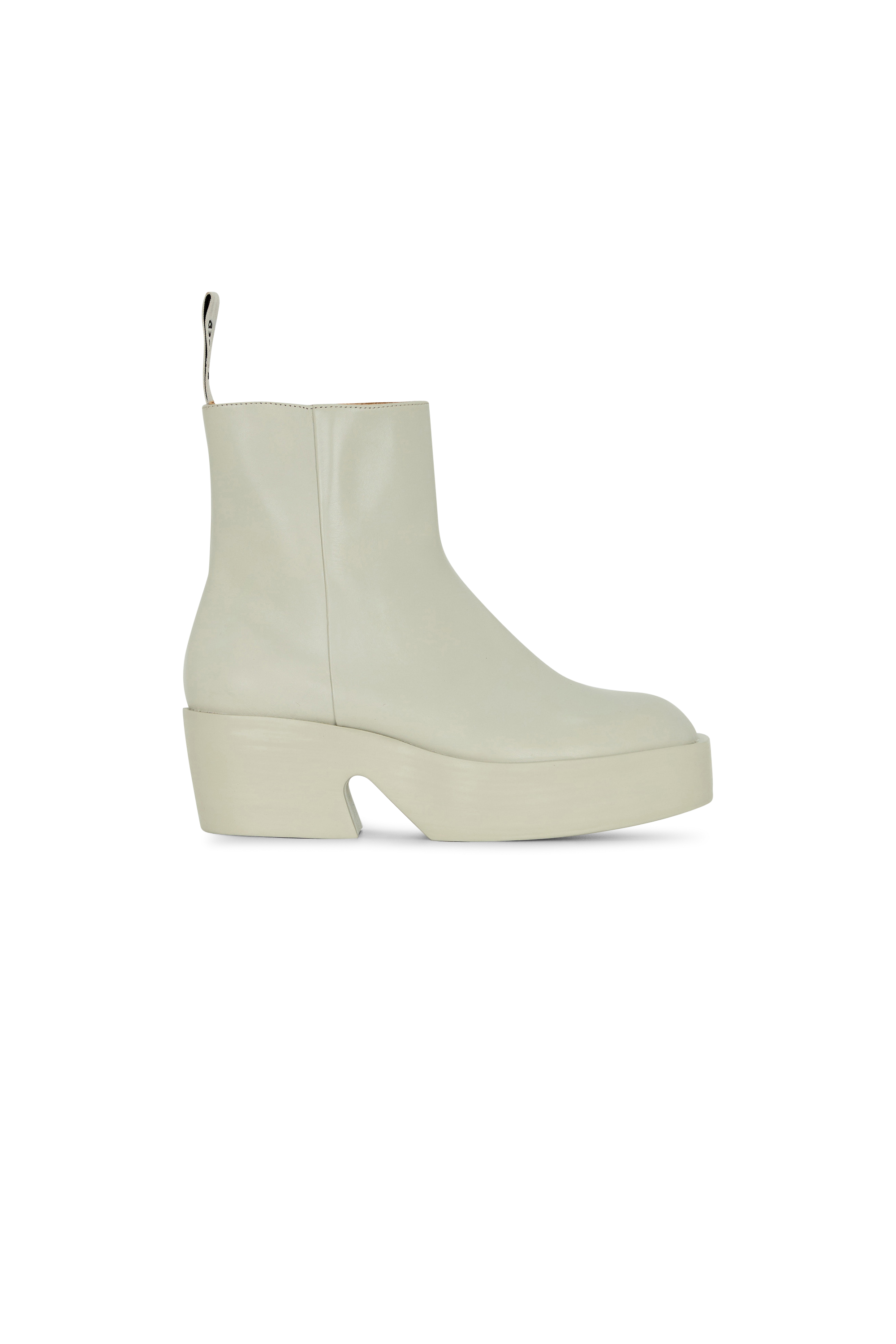 Heeled leather mid-calf boots CAMPER Beige